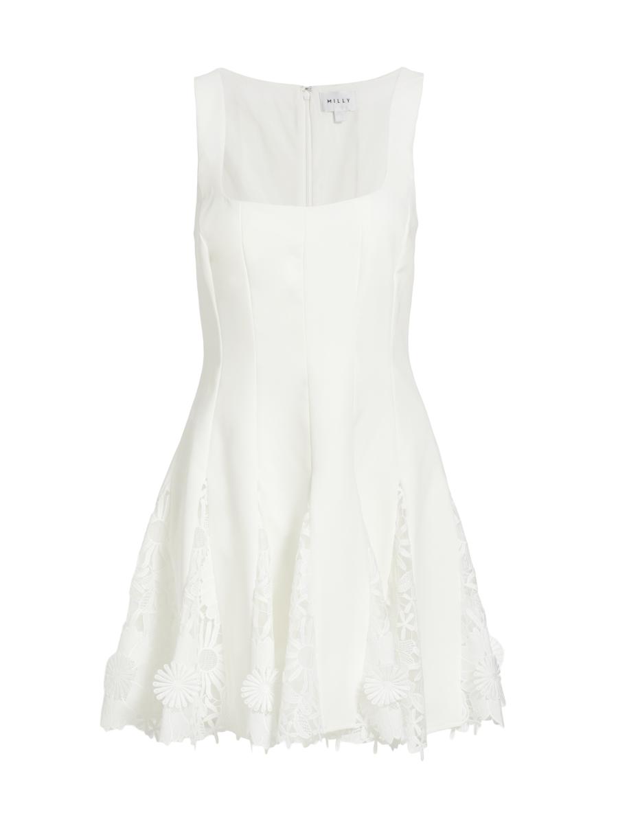 Milly Ariel Cady 3D Lace Minidress | Saks Fifth Avenue