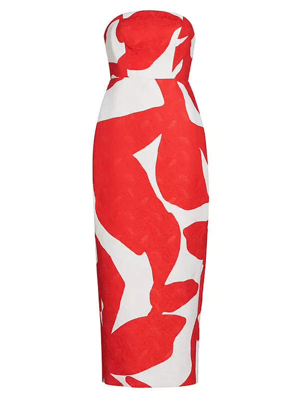 TORRID 40530000 Midi Flora Clip Dot Lace Up Smocked Dress 3 (22 - 24) 3X  Red
