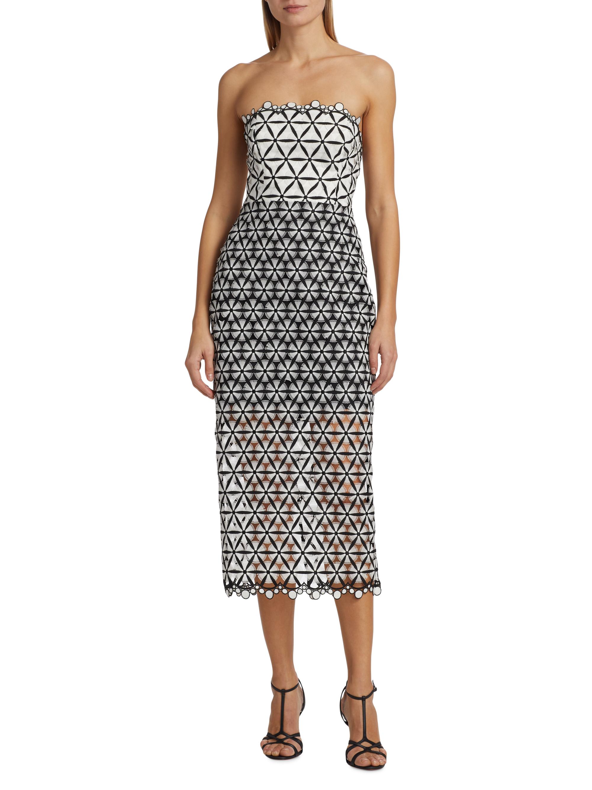 Milly Geometric Star Lace Midi-Dress | Saks Fifth Avenue