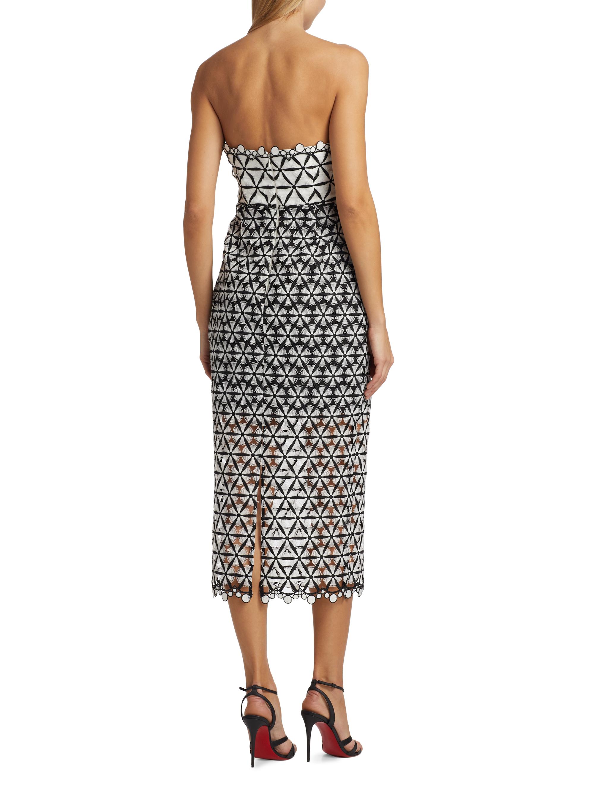 Milly Geometric Star Lace Midi-Dress | Saks Fifth Avenue