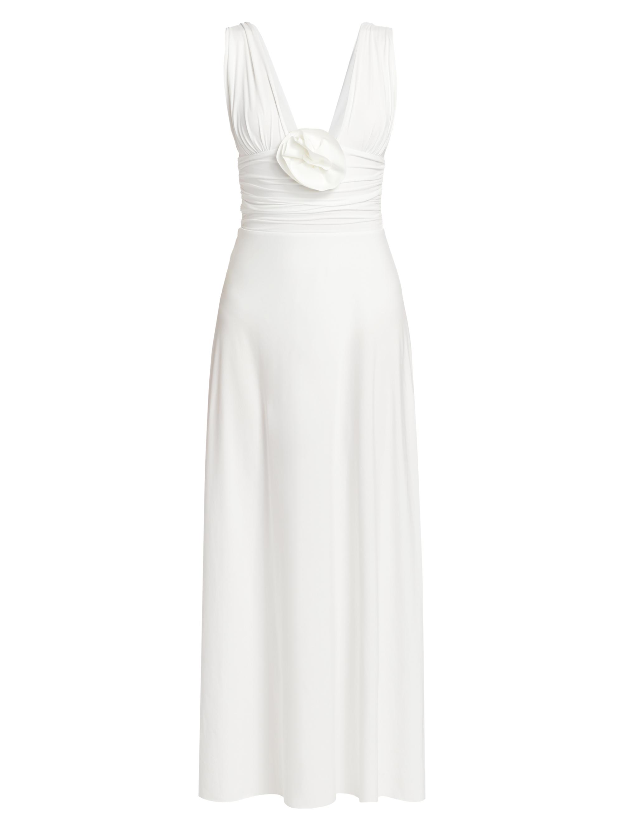 Maygel Coronel Women's Orinoco Rosette Halter Midi-Dress - Off White