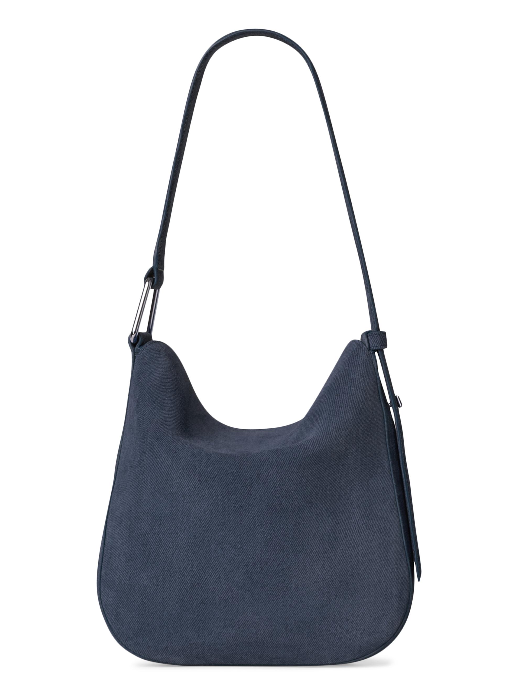 Akris Women's Anna Little Denim-Print Leather Hobo Bag - Indigo