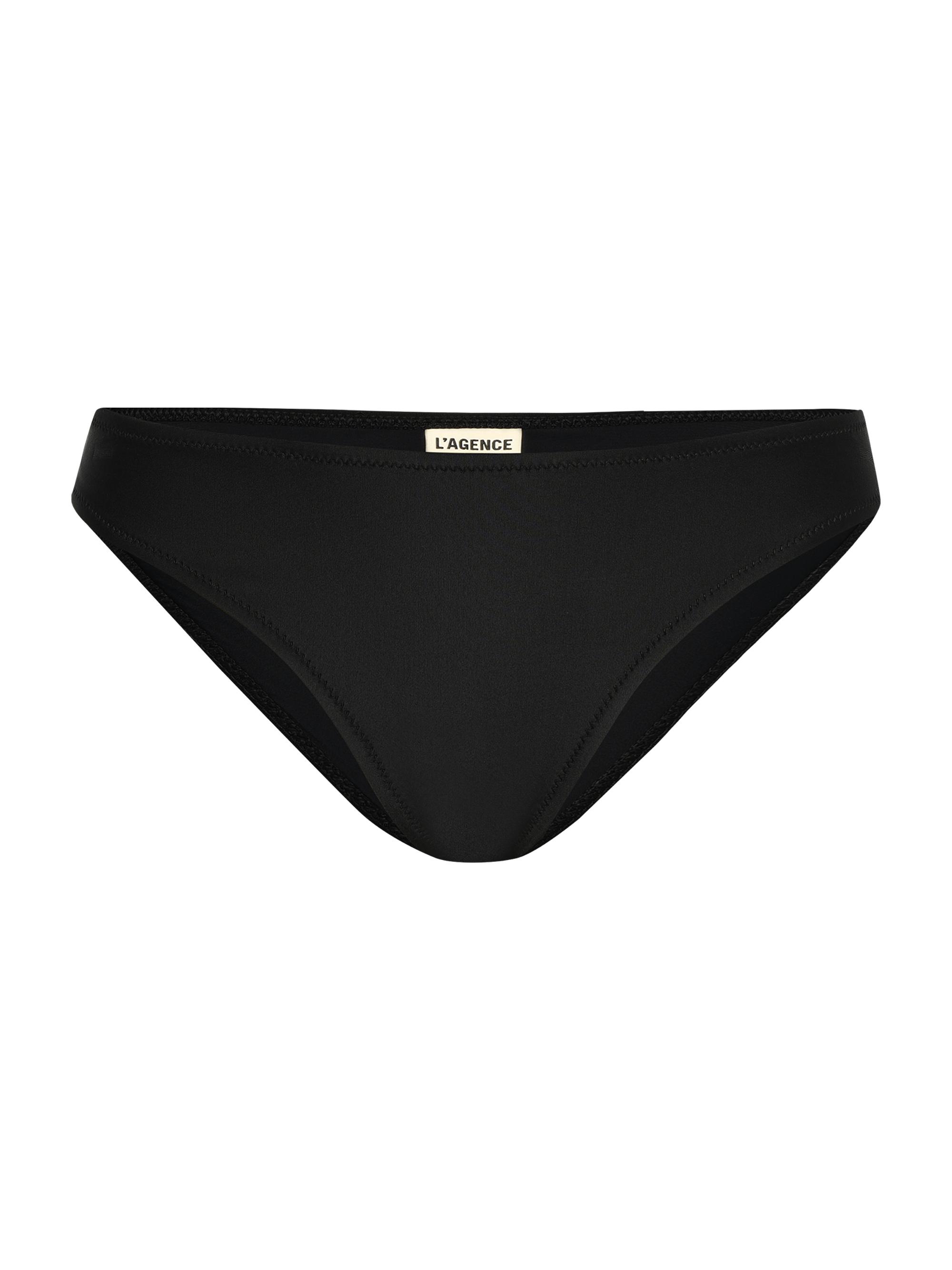 L'AGENCE Women's Solids Nicole Bikini Bottom - Black