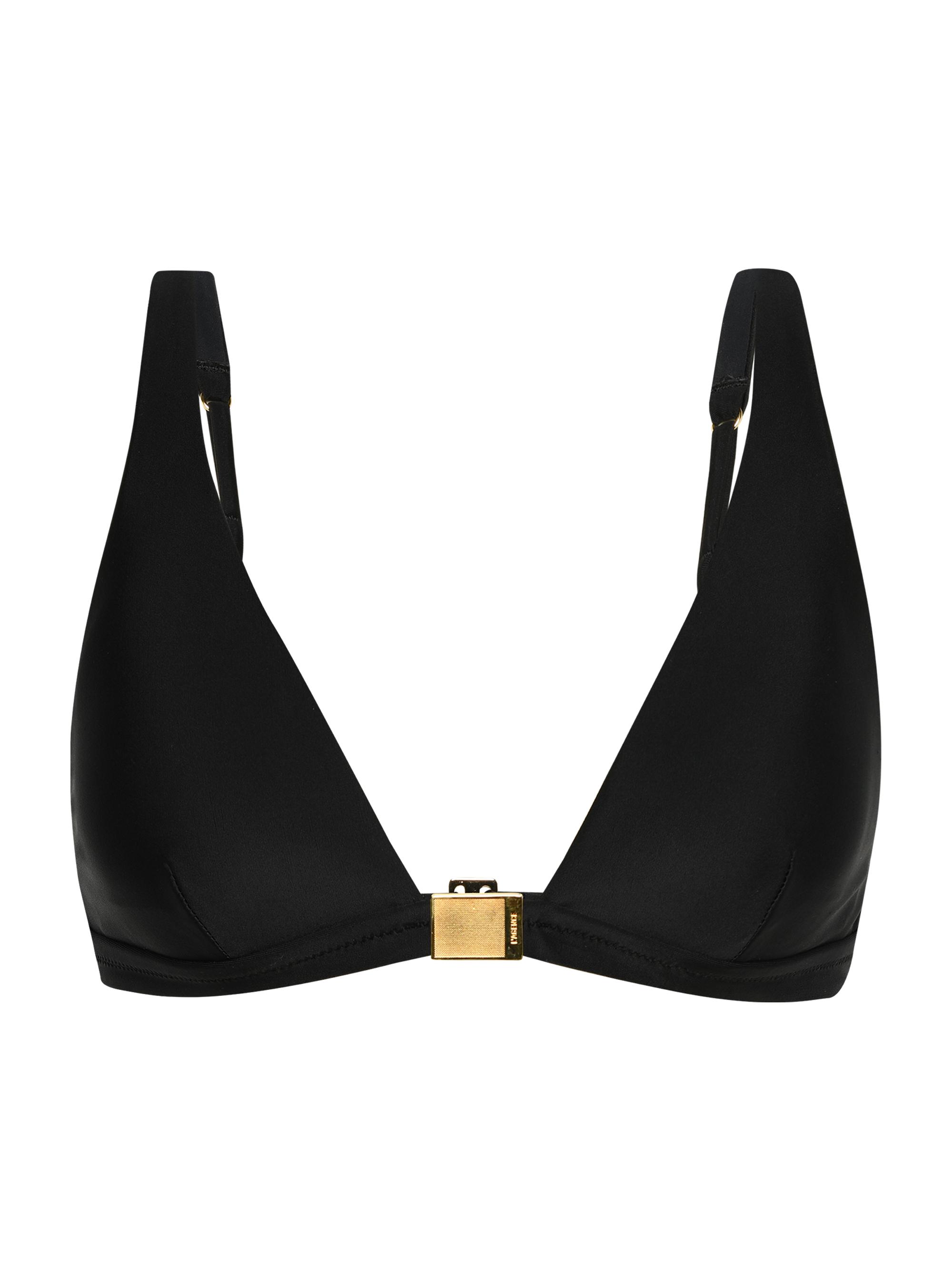 L'AGENCE Women's Solids Lexie Triangle Bikini Top - Black