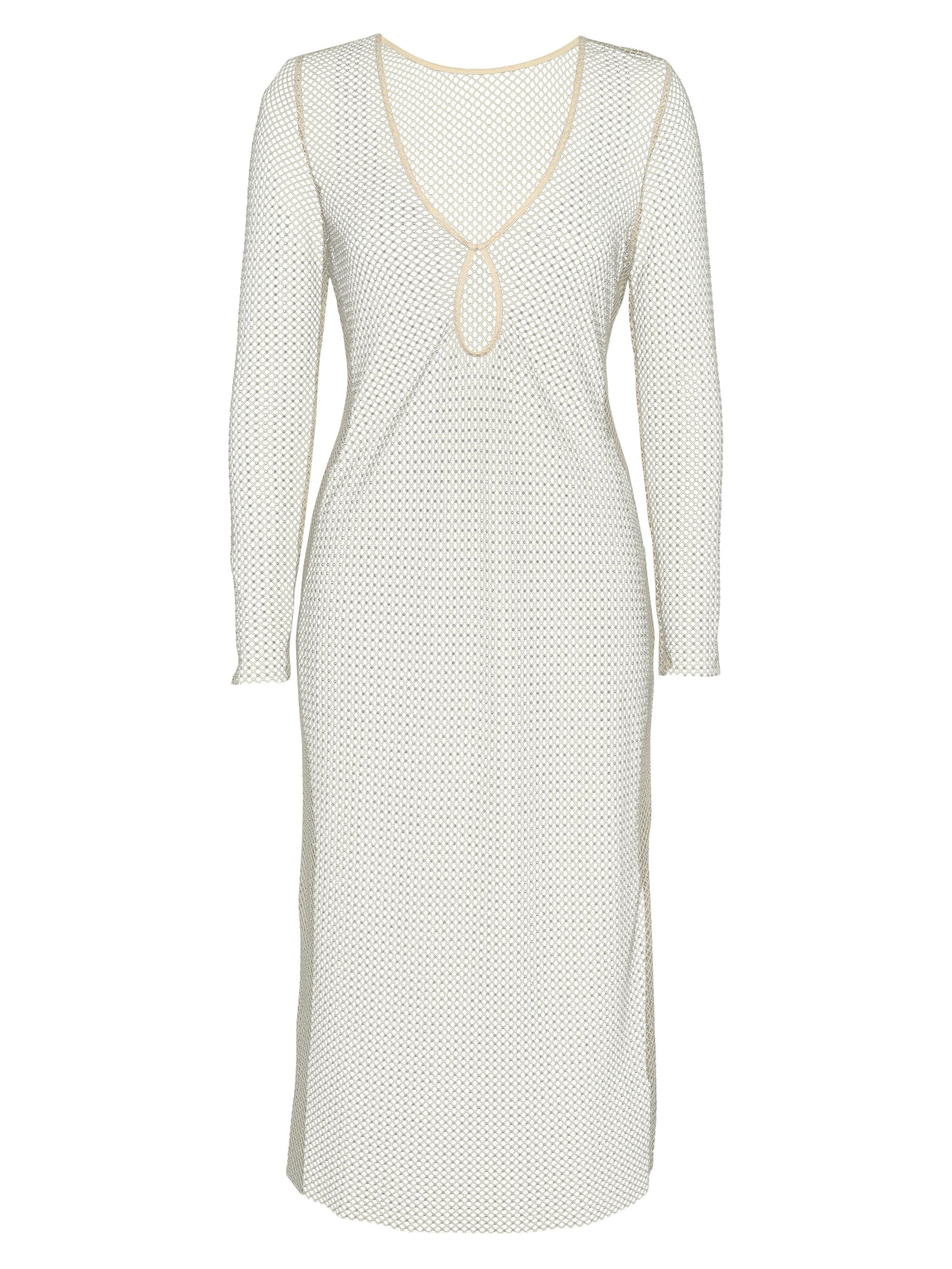 L'AGENCE Women's Shimmer & Shine Covers Sara Crochet Cover-Up Dress - Champagne