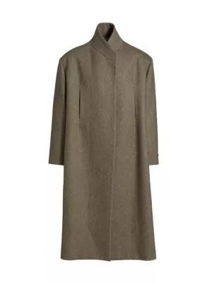 Shop Fear of God Stand Collar Relaxed Overcoat | Saks Fifth Avenue