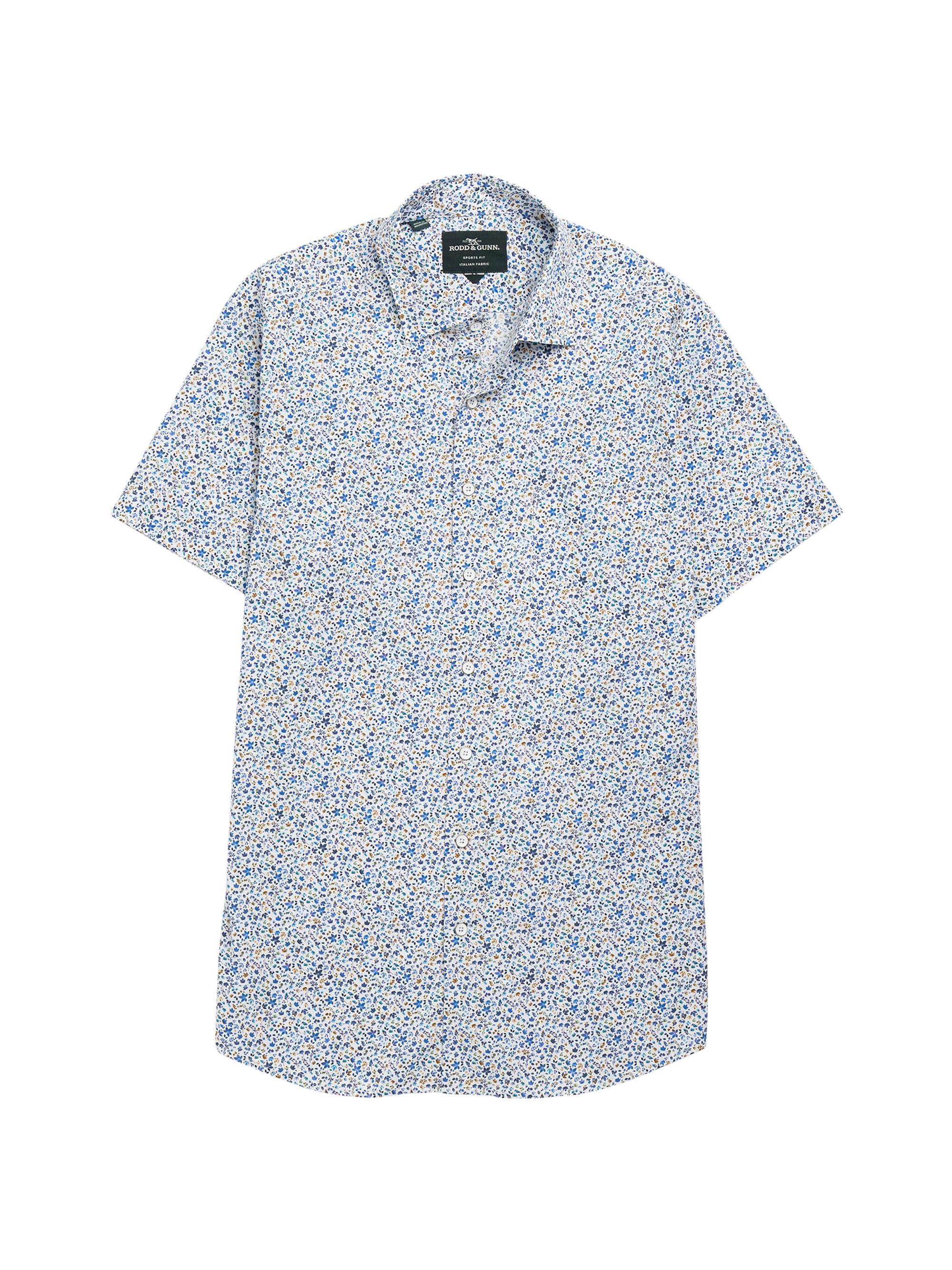 Rodd & Gunn Men's Gale Street Floral Short-Sleeve Shirt - Snow | Thumbnail 5