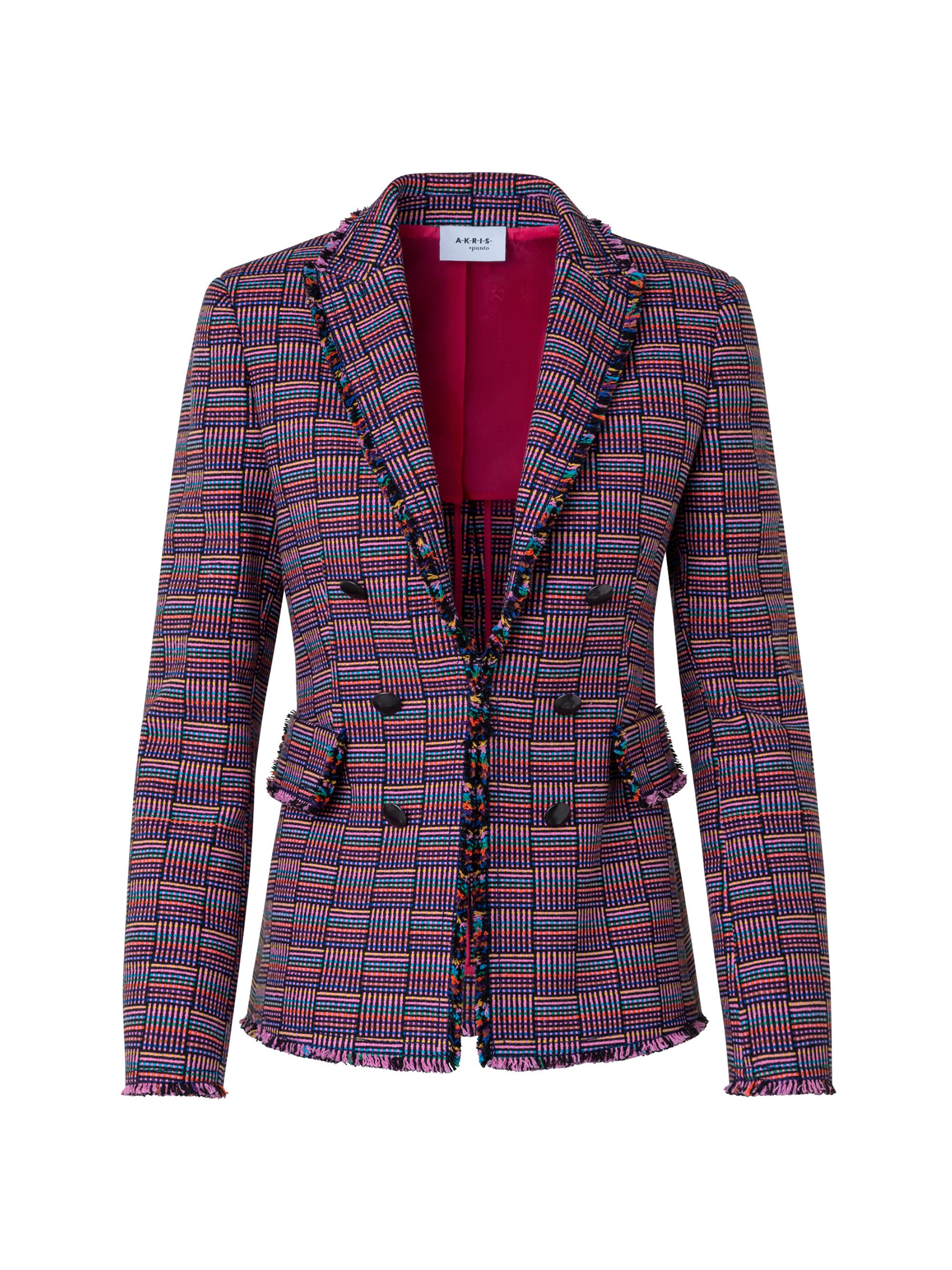 Akris punto Women's Checkered Double-Breasted Blazer