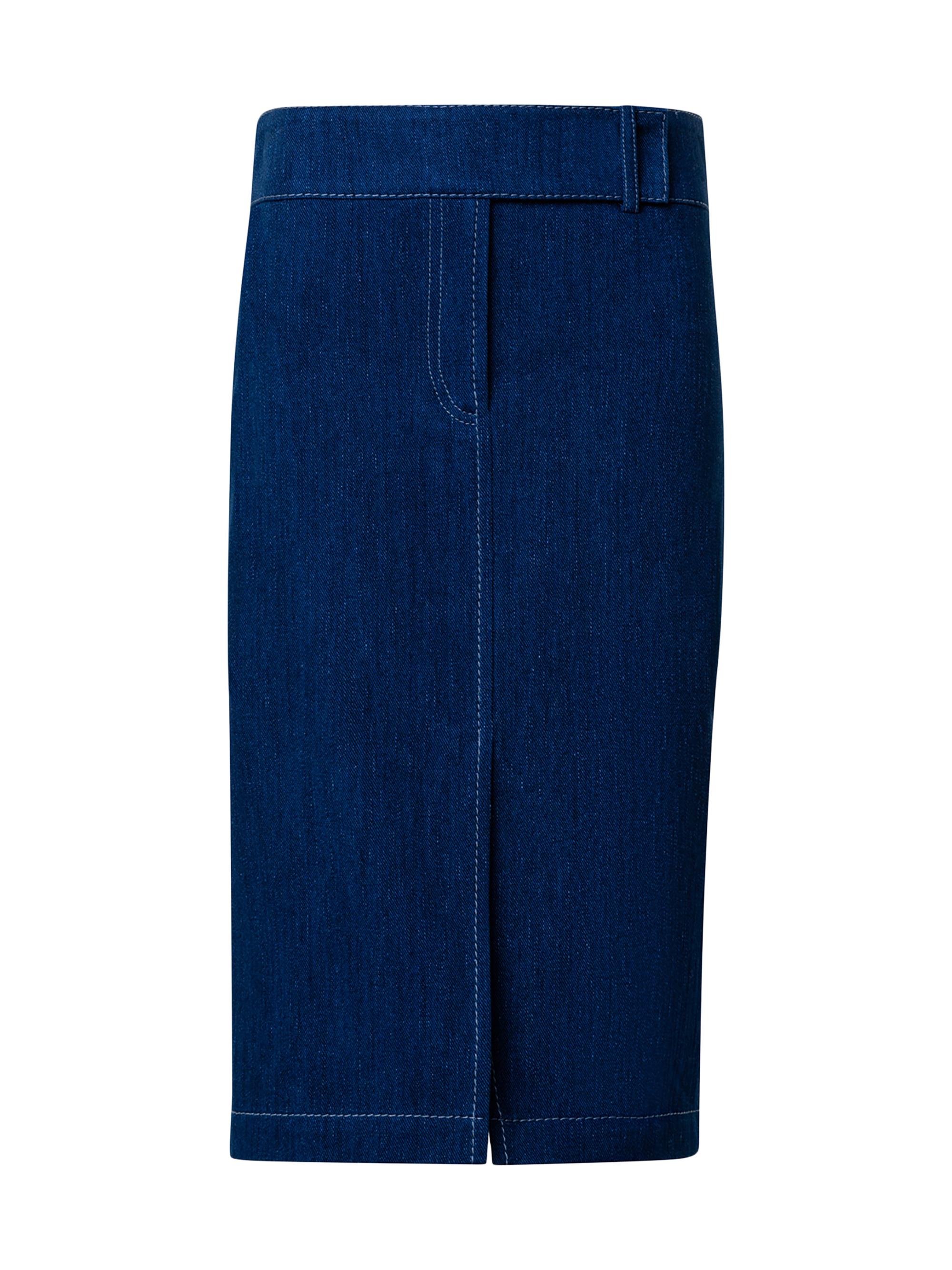 Akris punto Women's Stretch Denim Knee-Length Skirt - Ink Denim