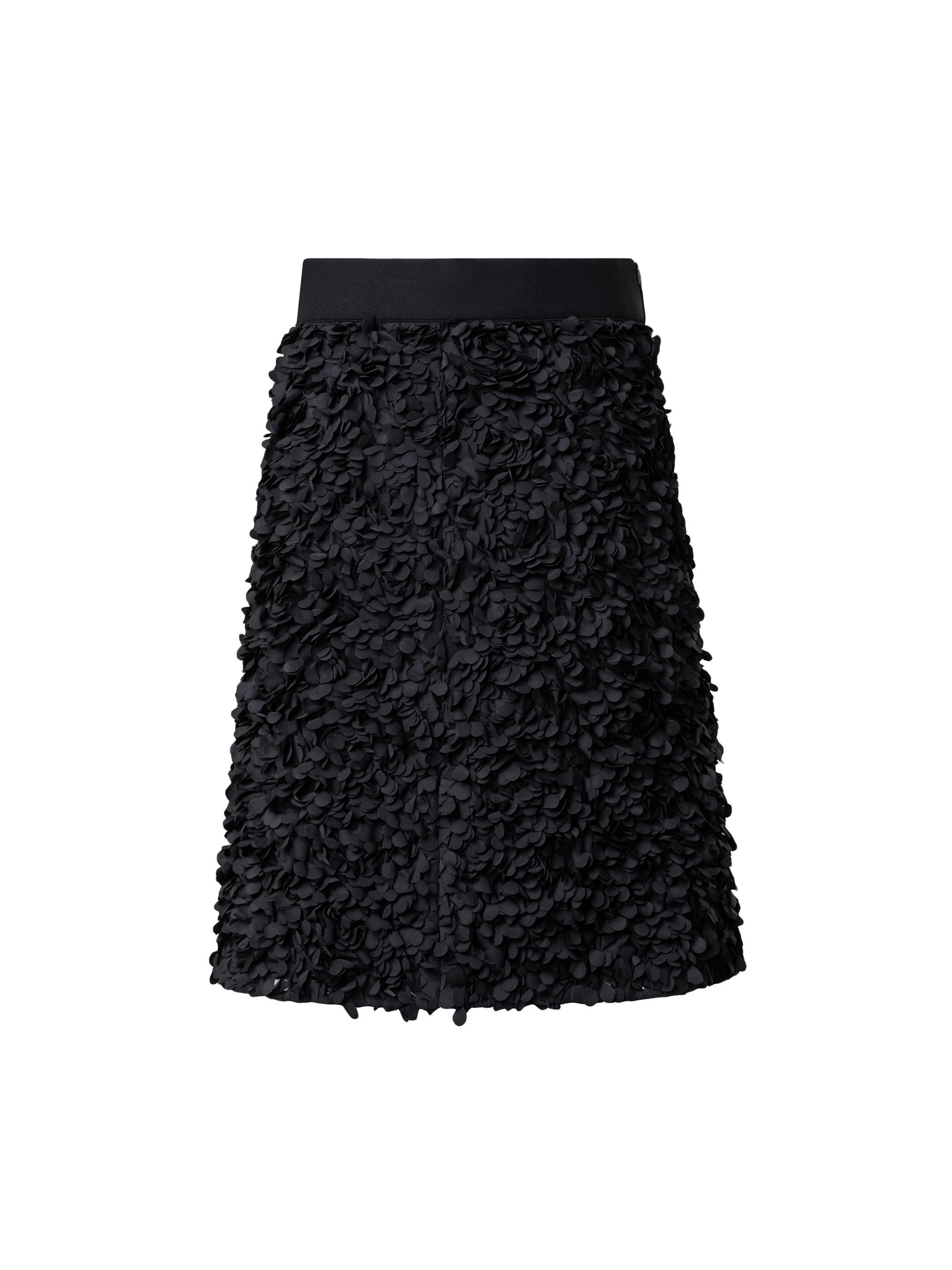 Akris punto Women's Laser-Cut Flared A-Line Skirt - Black