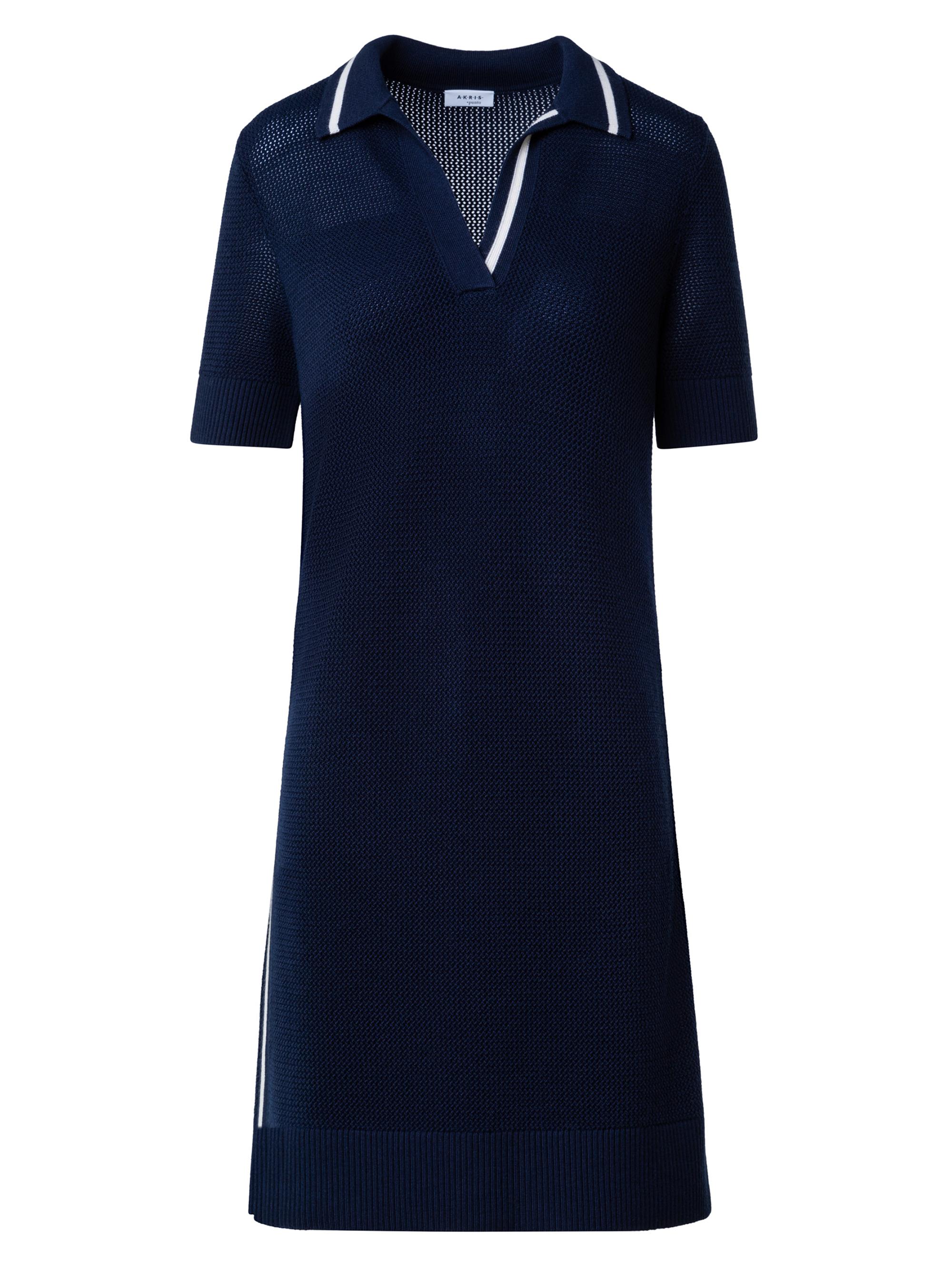 Akris punto Women's Wool-Blend Polo Dress - Ink Cream