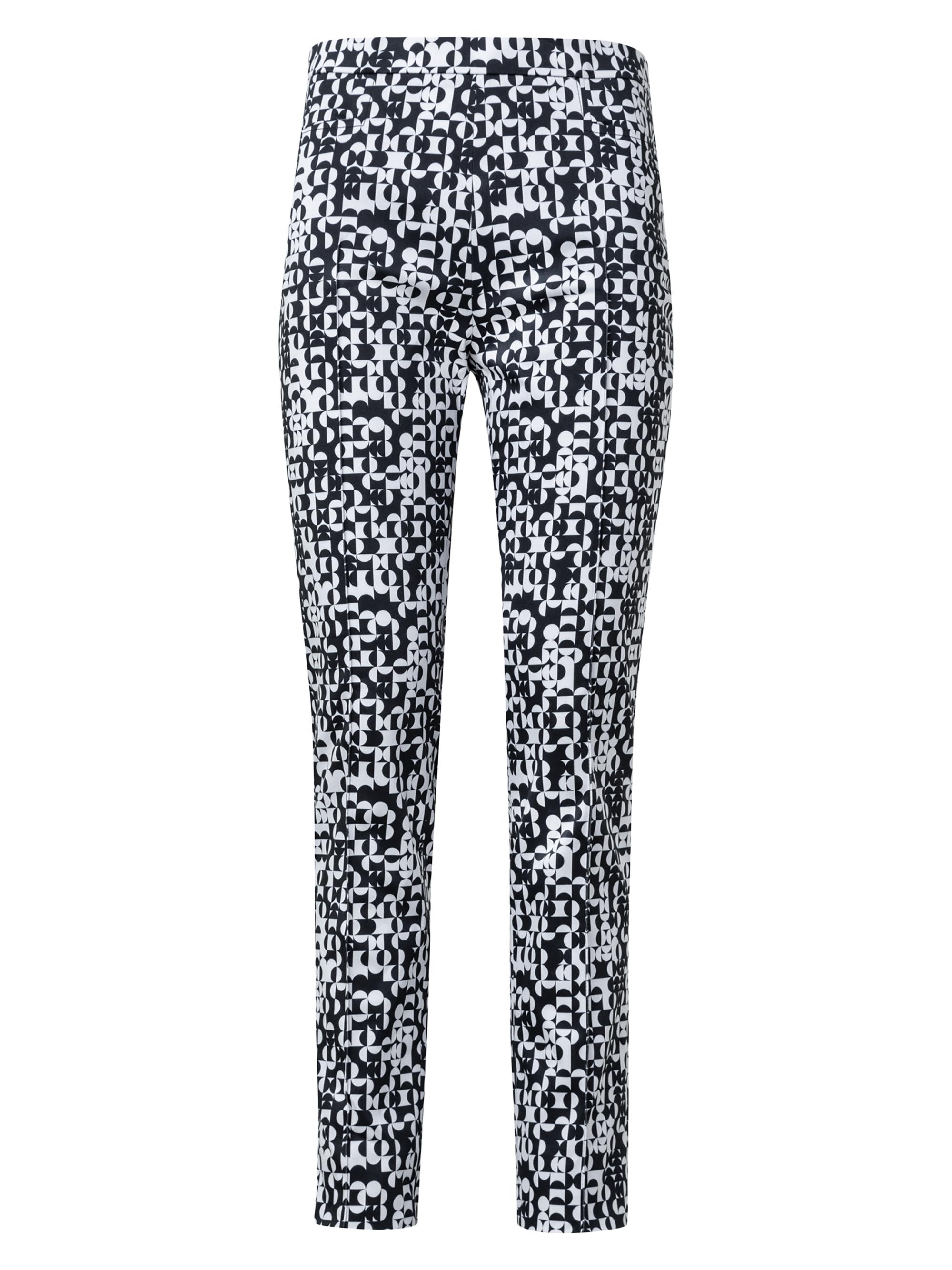 Akris punto Women's Franca Geometric Slim Crop Pants - Cream Black