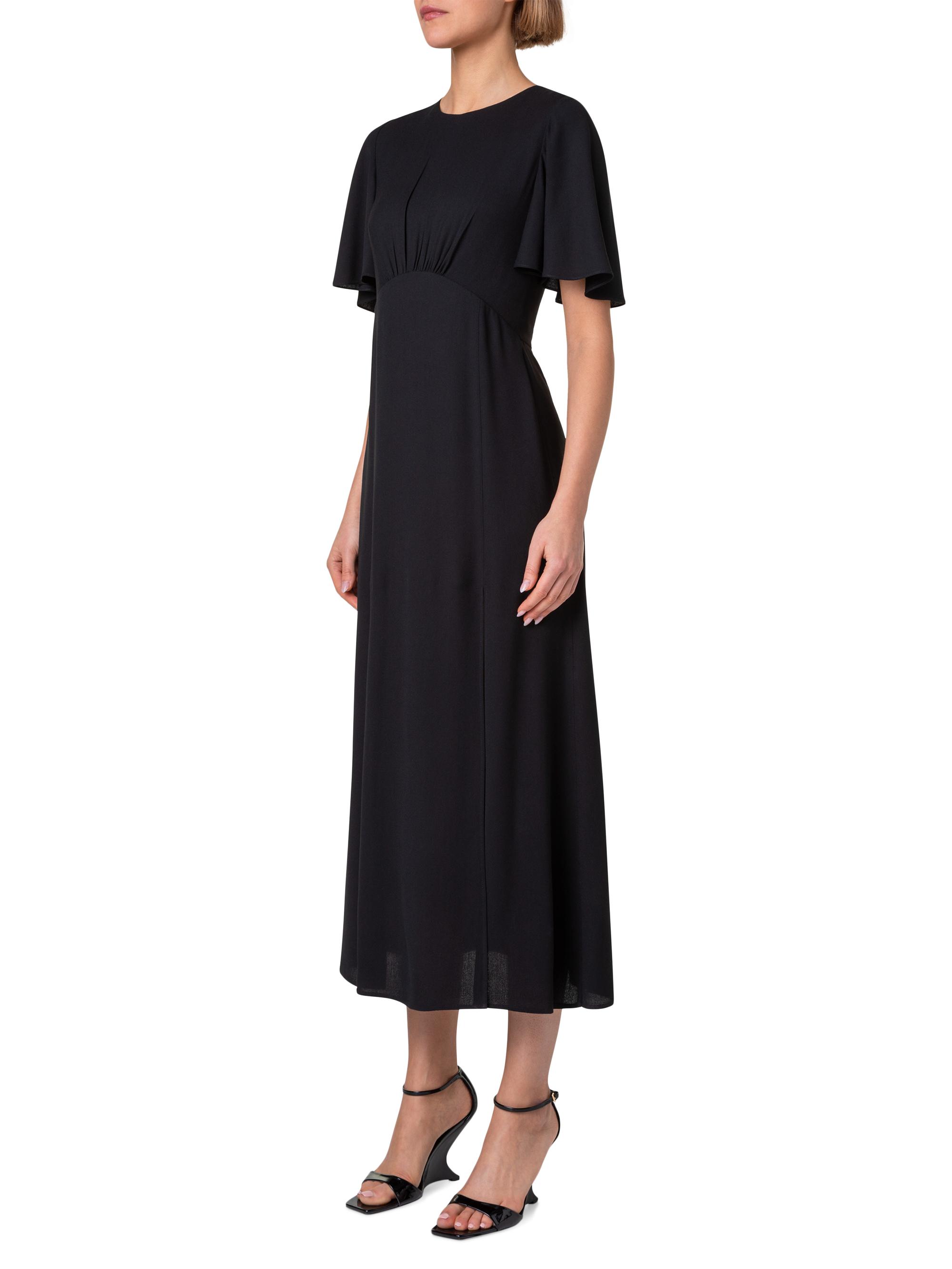 Akris punto Crepe Flutter-Sleeve Midi-Dress | Saks Fifth Avenue