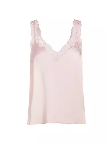 RTA Livia Cami Top Bodysuit White Silk Sleeveless 4 NWT $295