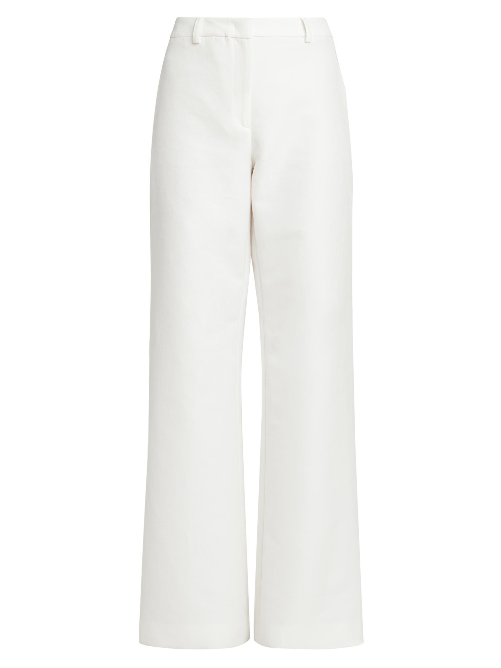 Moschino Women's Wide-Leg Cotton Trousers - White