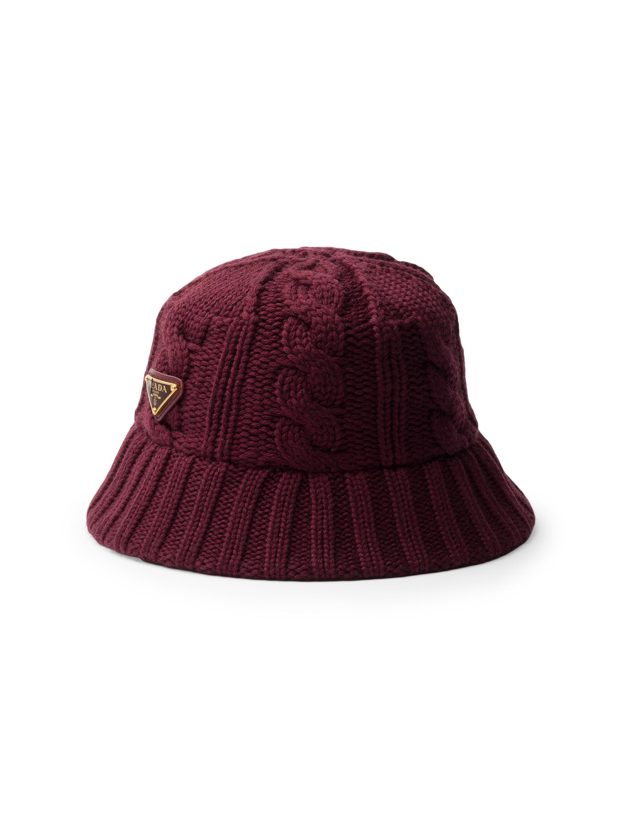 Prada Women's Wool Bucket Hat - Dark Red