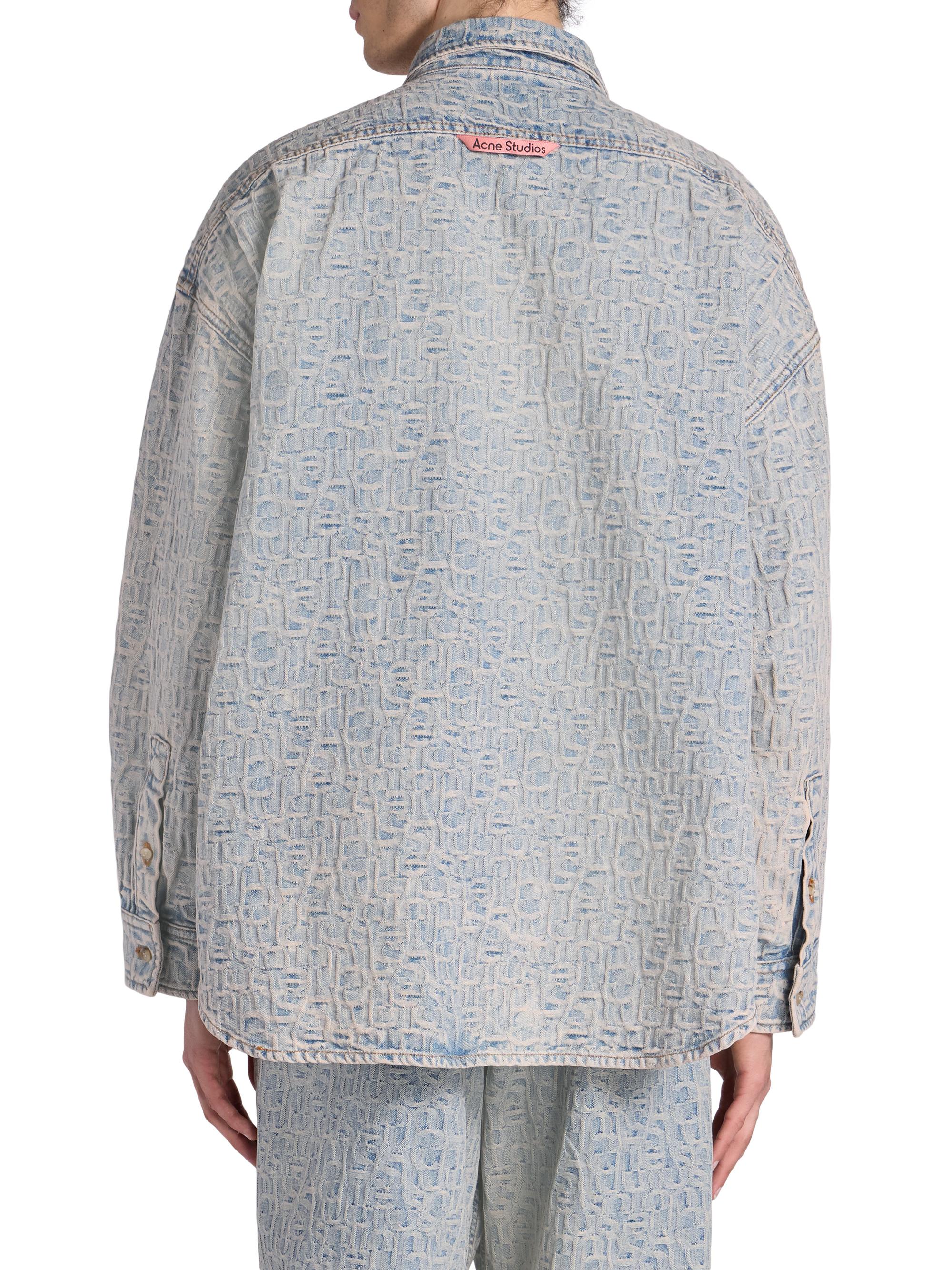 Acne Studios Setar Denim Monogram Shirt | Saks Fifth Avenue