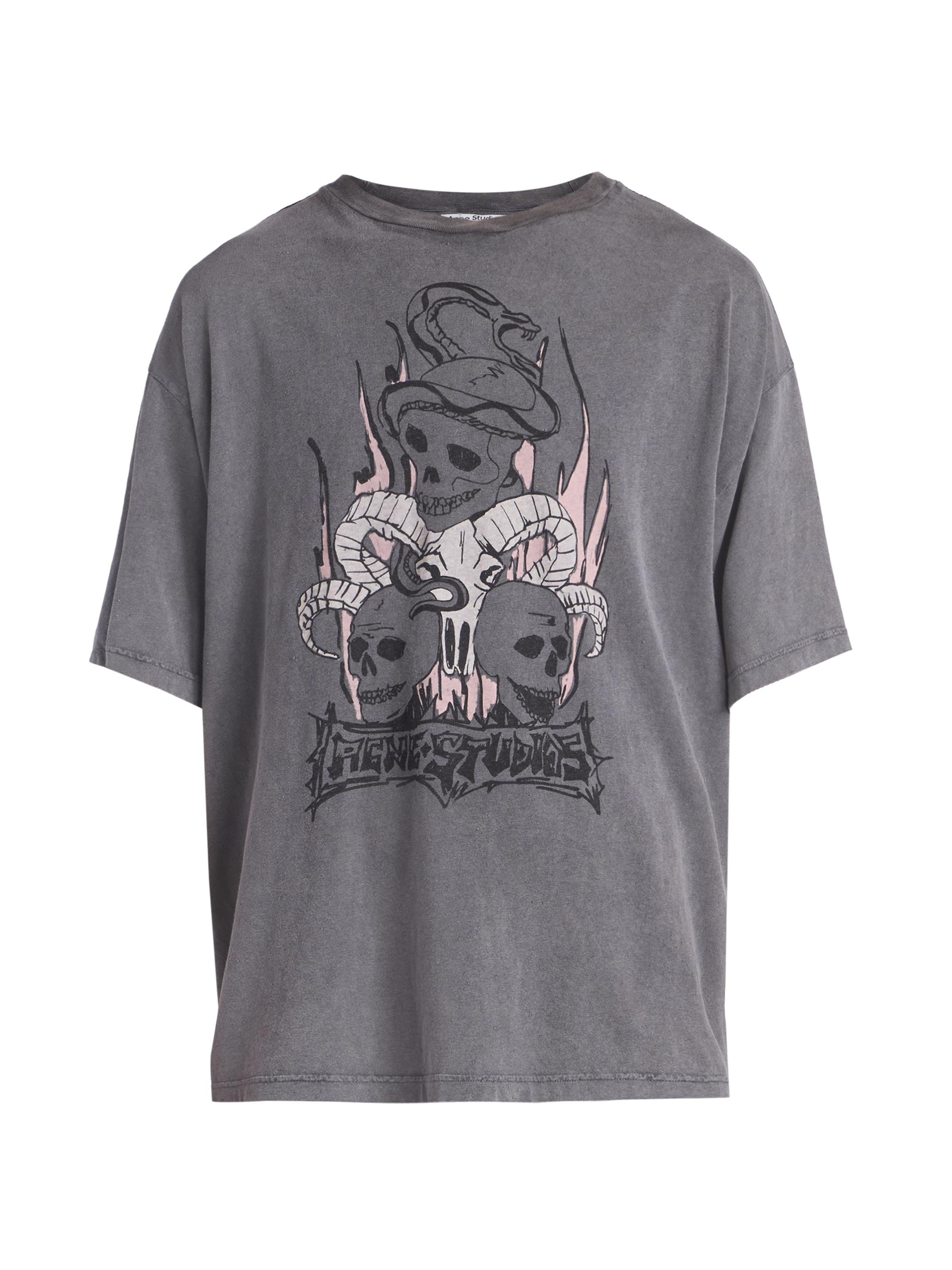 ACNE STUDIOS Skull T-Shirt Tシャツ グレー スカル - メンズ - トップス