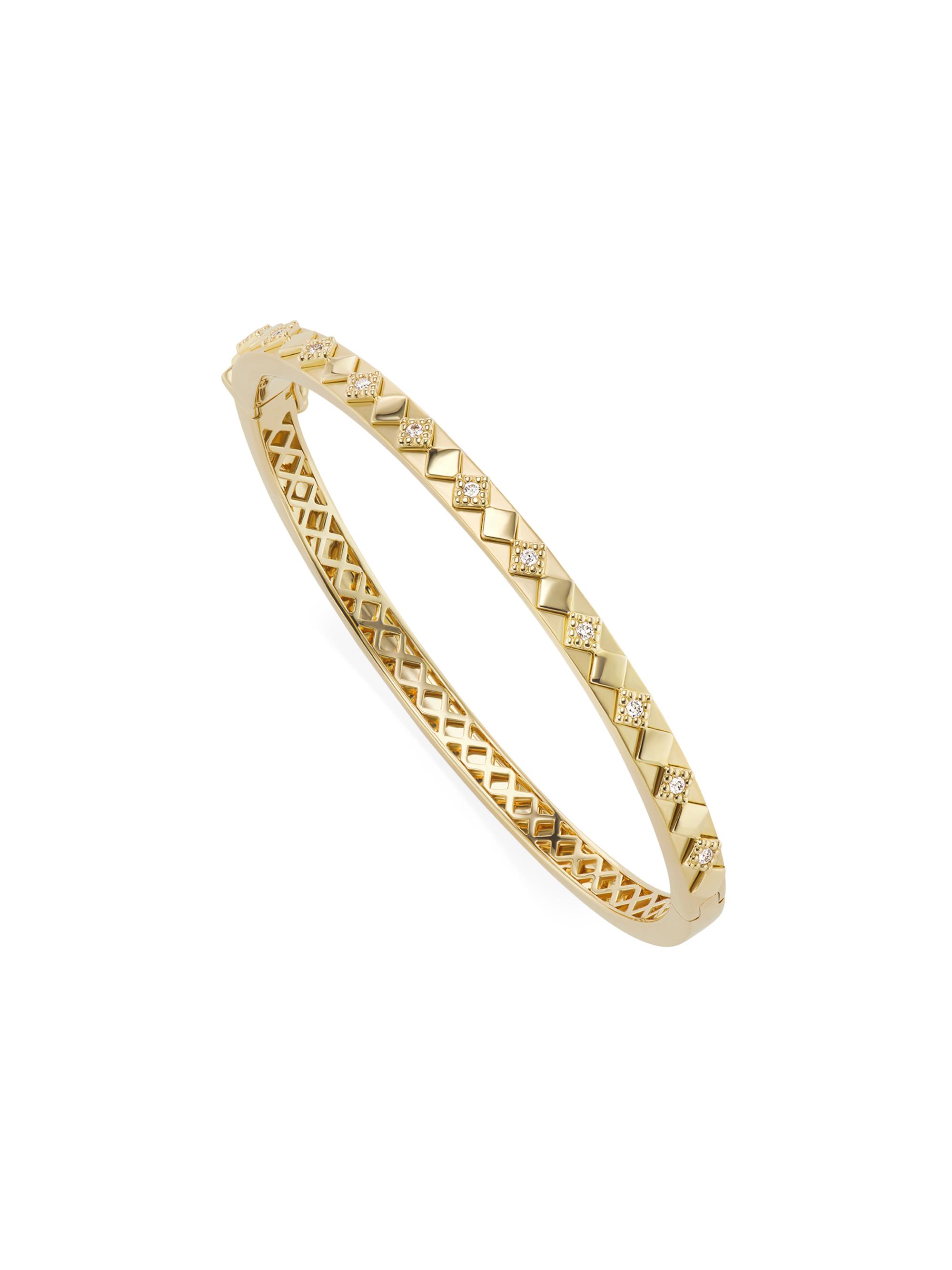 Orly Marcel Women's Ajna 18K Yellow Gold & 0.16 TCW Natural Diamond Bangle - Gold