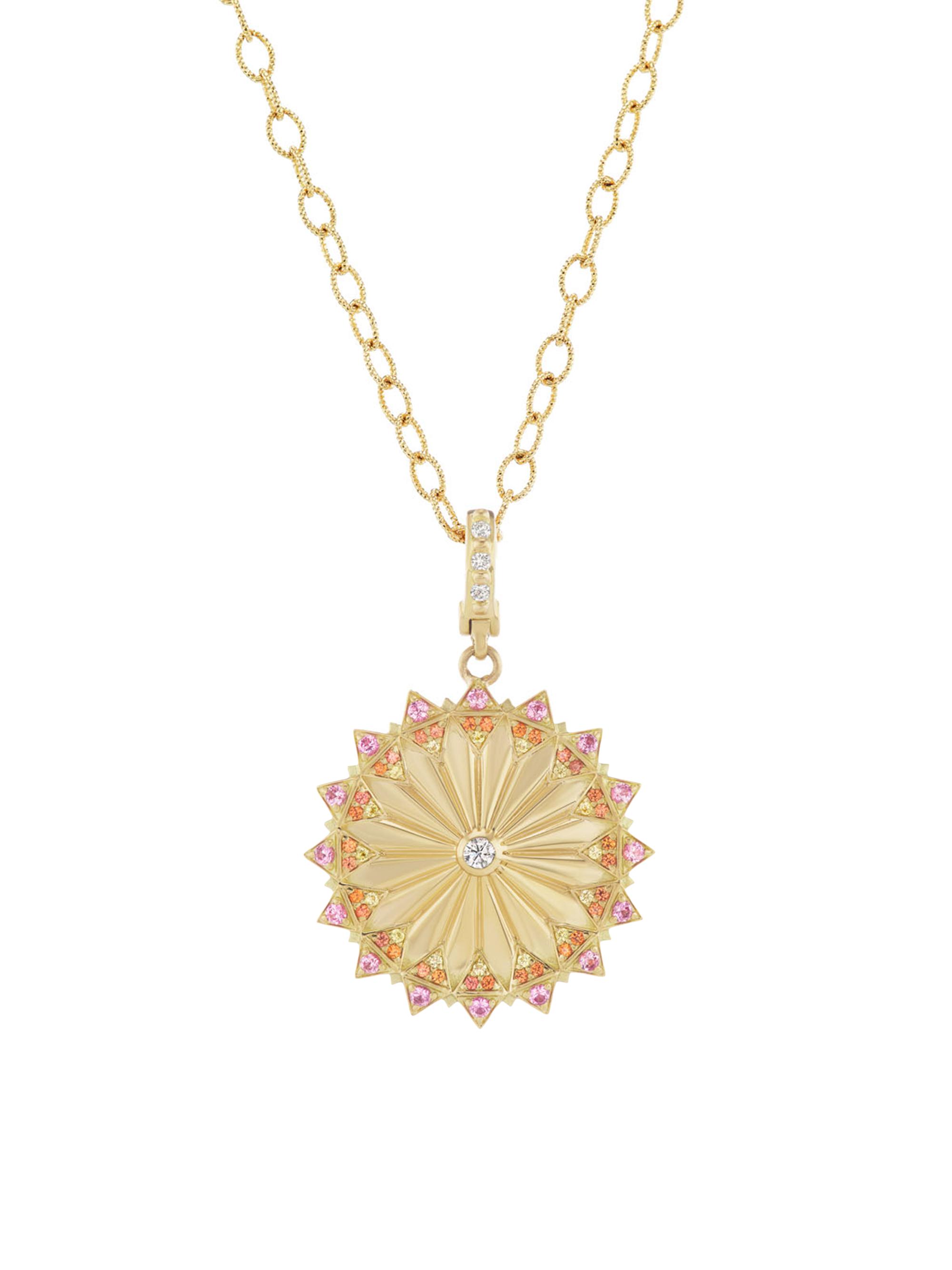 Orly Marcel Women's "Be The Light" 18K Yellow Gold & Multi-Gemstone Pendant Necklace - Multi Color Sapphire