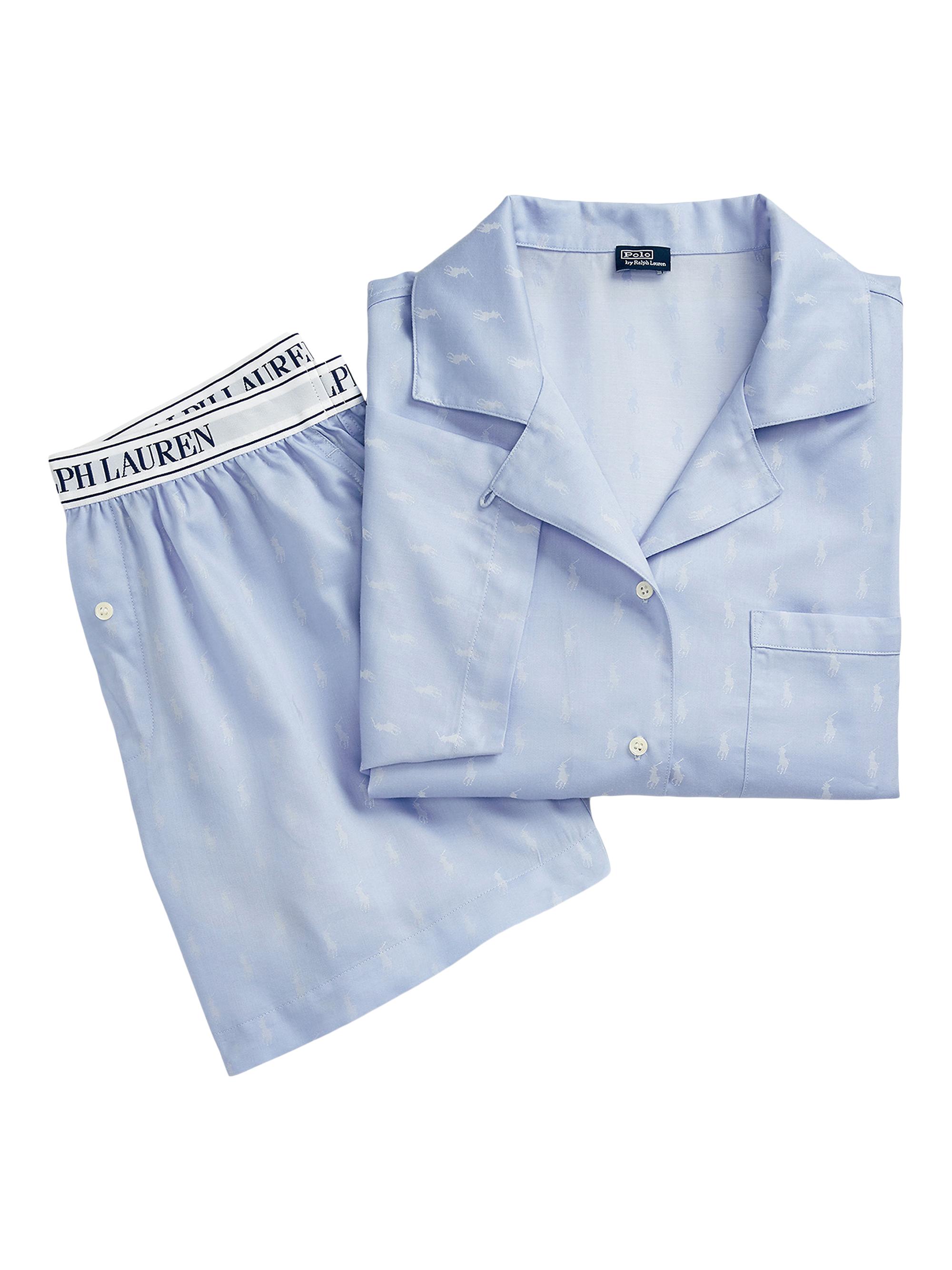 Polo Ralph Lauren Jacquard Polo Player 2-Piece Pajama Set | Saks