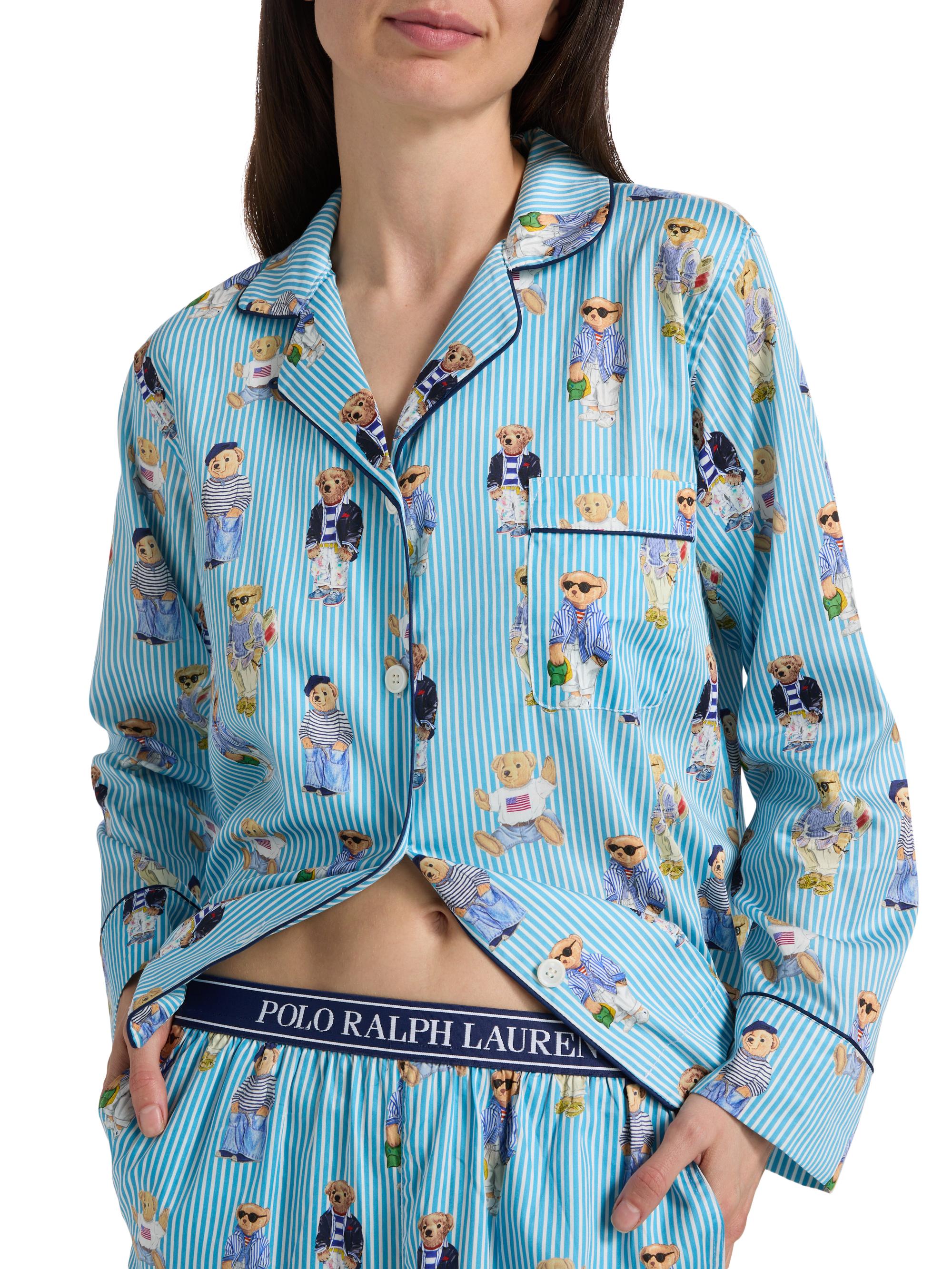 Polo Ralph Lauren Madison Teddy Bear Stripe Pajama Set | Saks