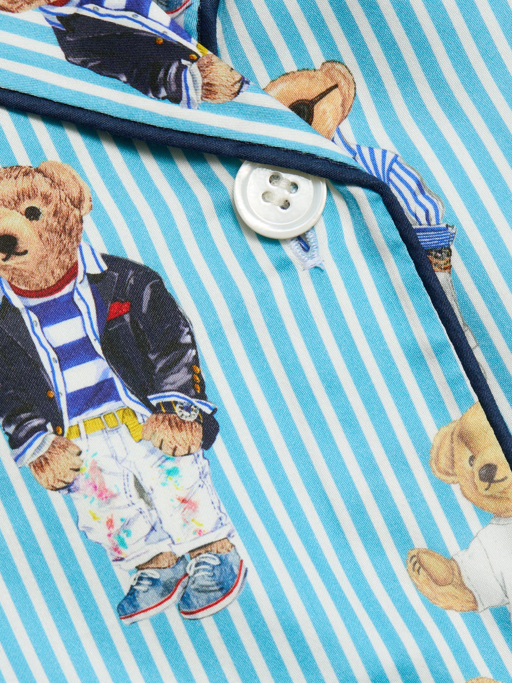 Polo Ralph Lauren Madison Teddy Bear Stripe Pajama Set | Saks