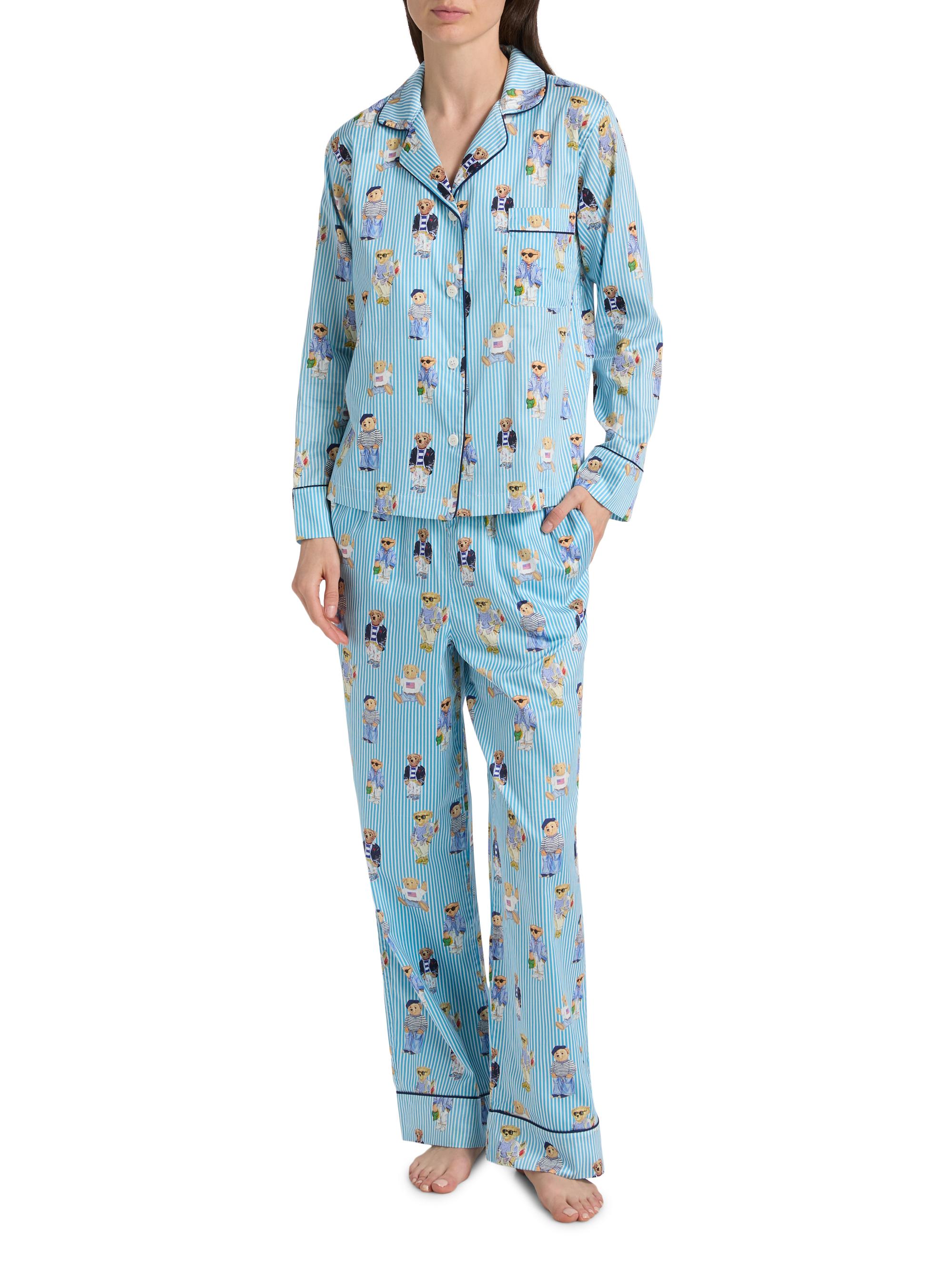Polo Ralph Lauren Madison Teddy Bear Stripe Pajama Set | Saks