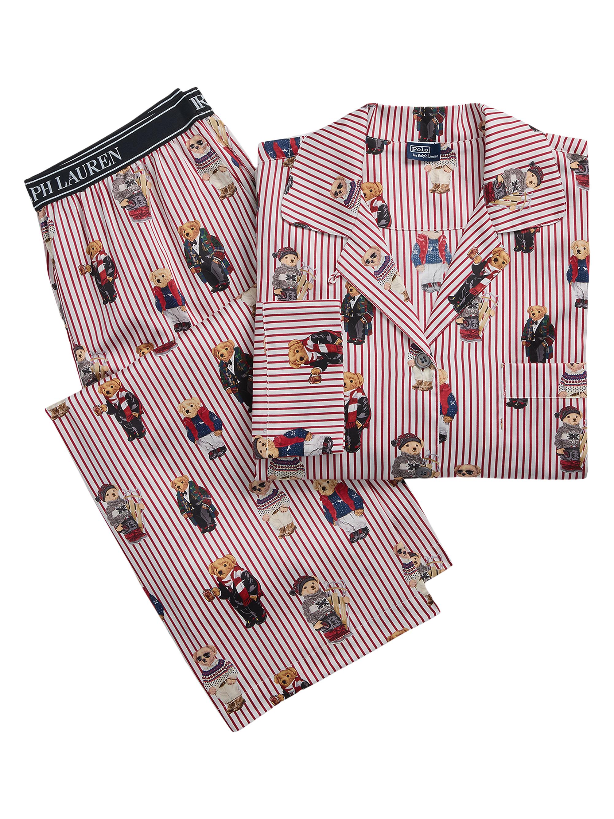 Polo Ralph Lauren Madison Teddy Bear Stripe Pajama Set | Saks