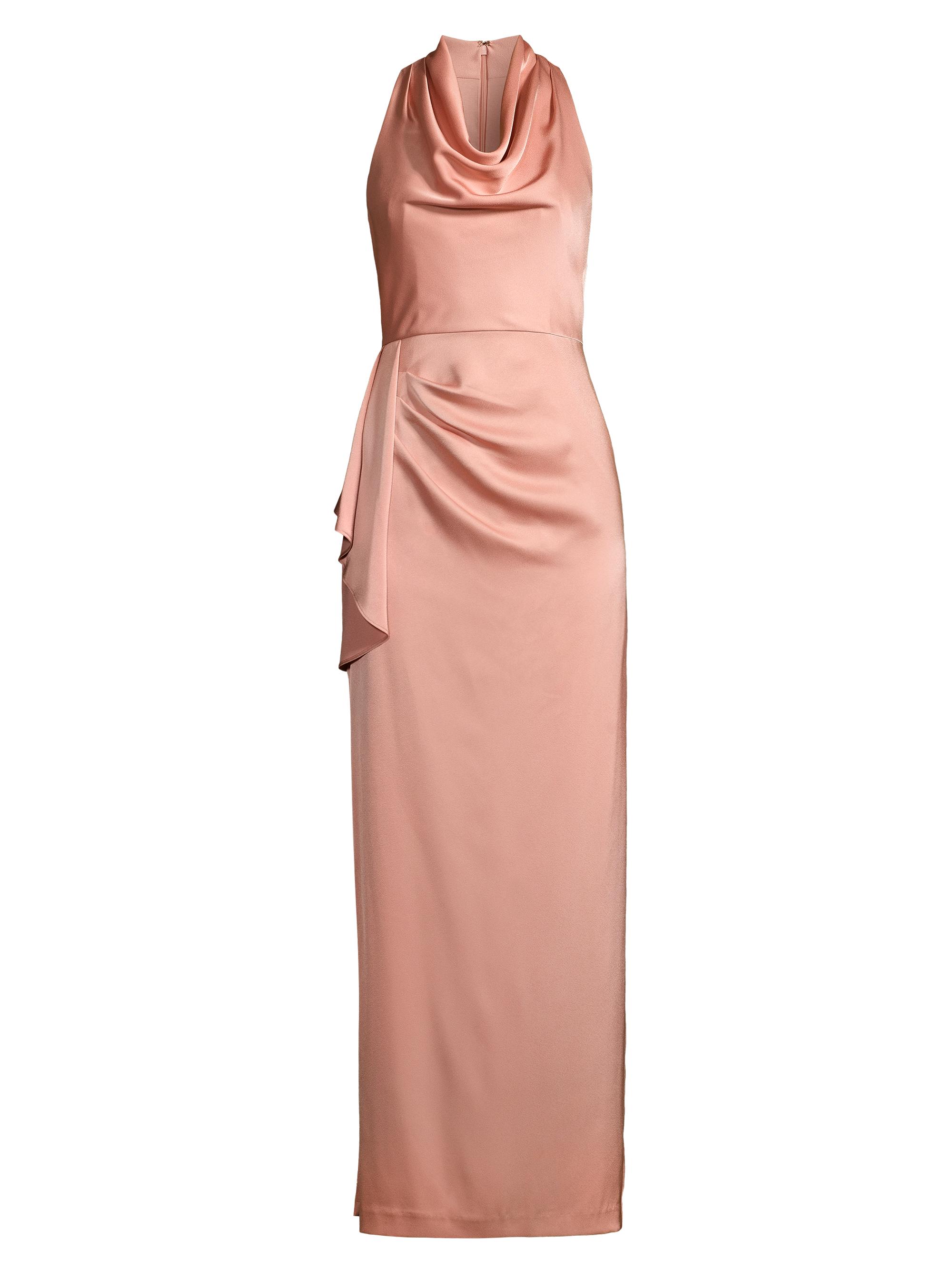 Aidan Mattox Women's Satin Crepe Gown - Champagne Rose
