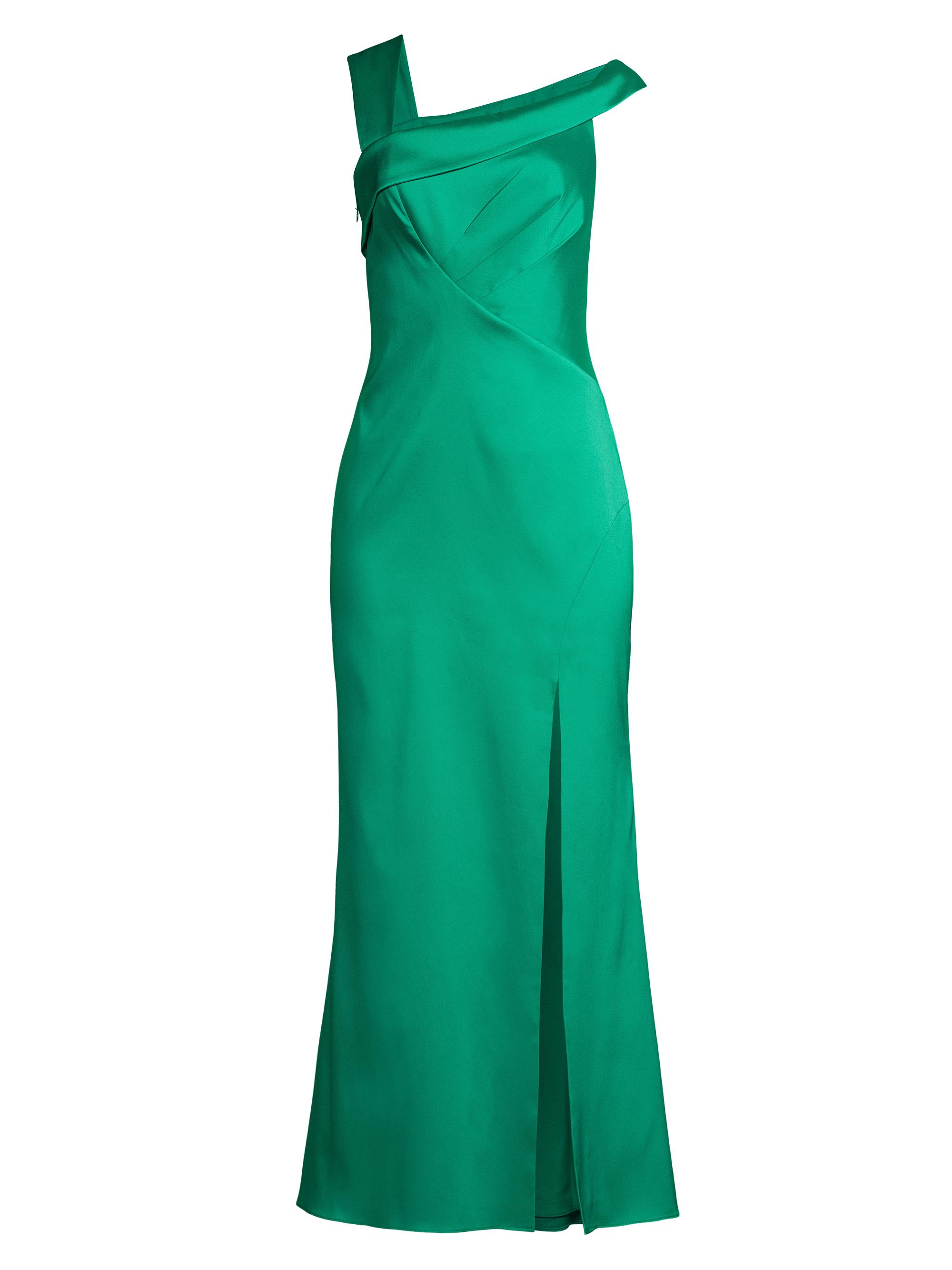 Aidan Mattox Women's Satin Off-The-Shoulder Gown - Botanic Green