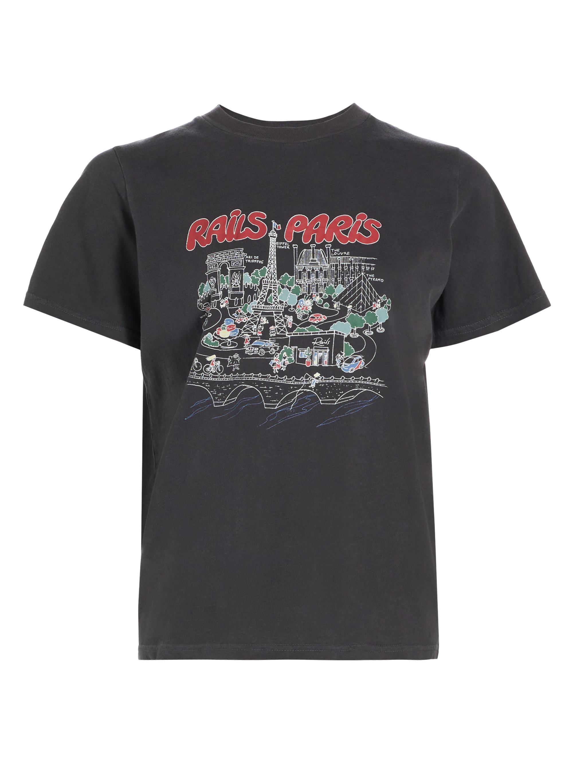 Rails Women's Paris Boyfriend T-Shirt -  Paris Map