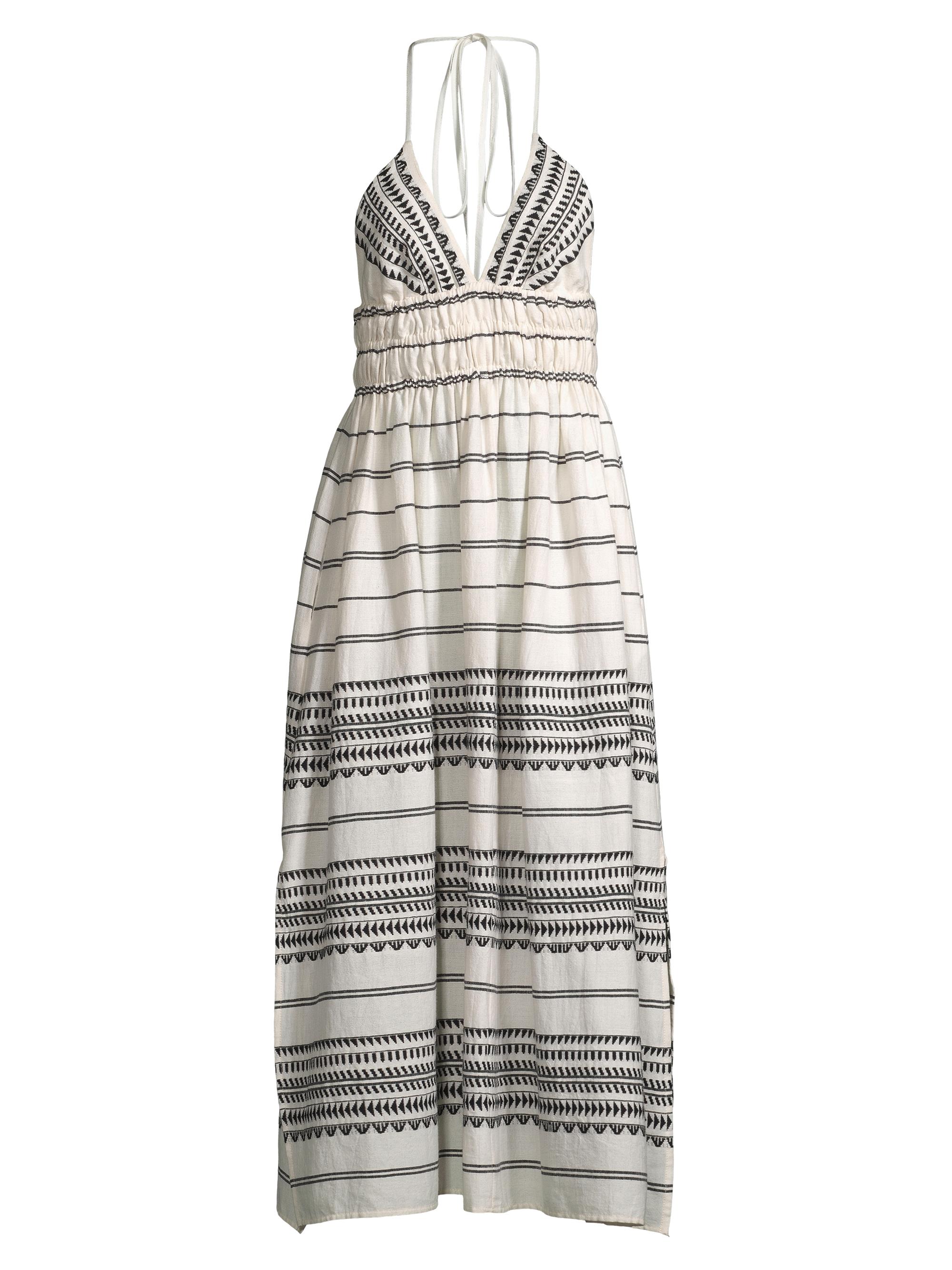 lemlem Women's Gete Cotton Halter Midi-Dress - Yani Black