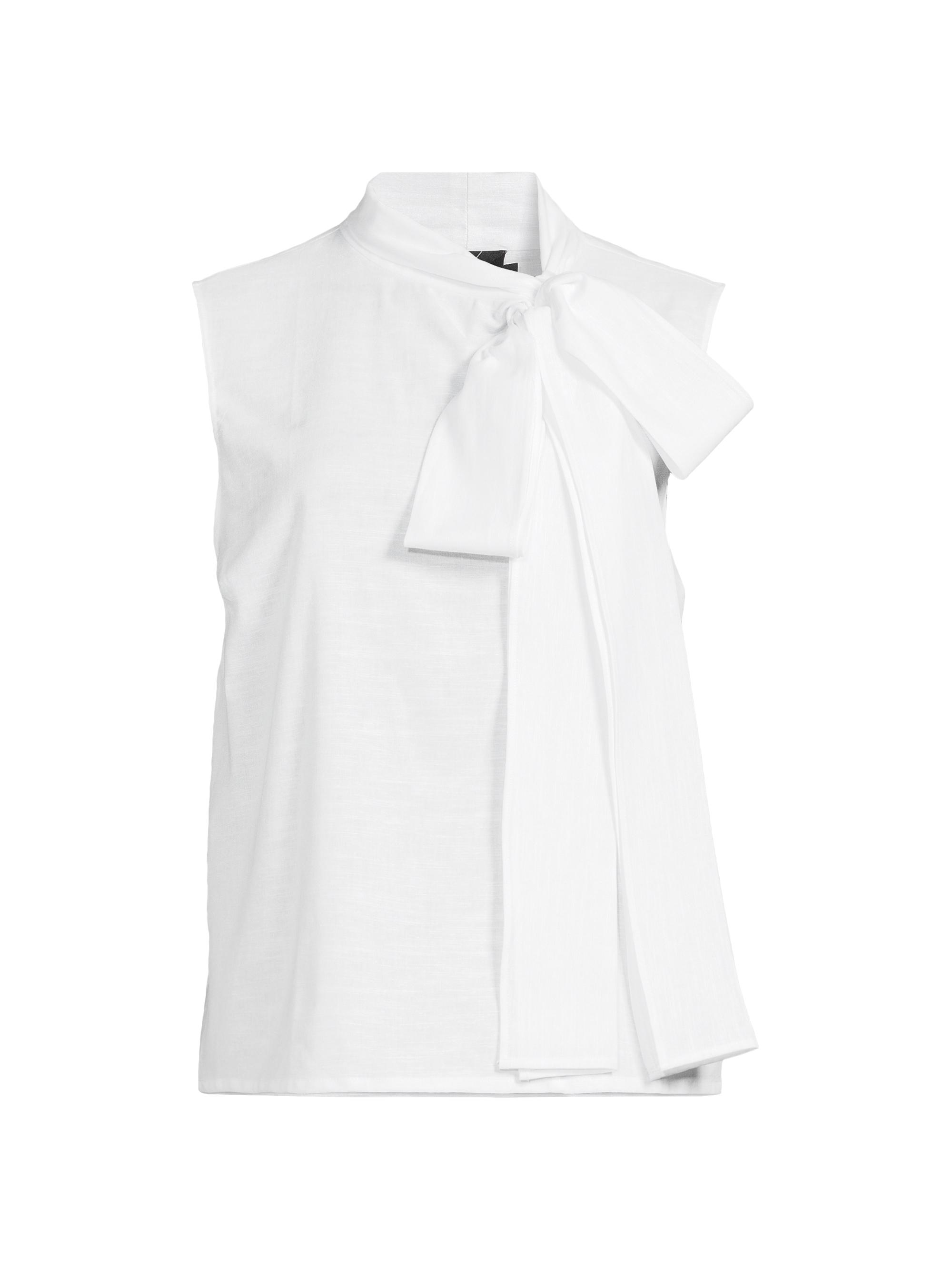 Undra Celeste Women's Bow Linen Blouse - White