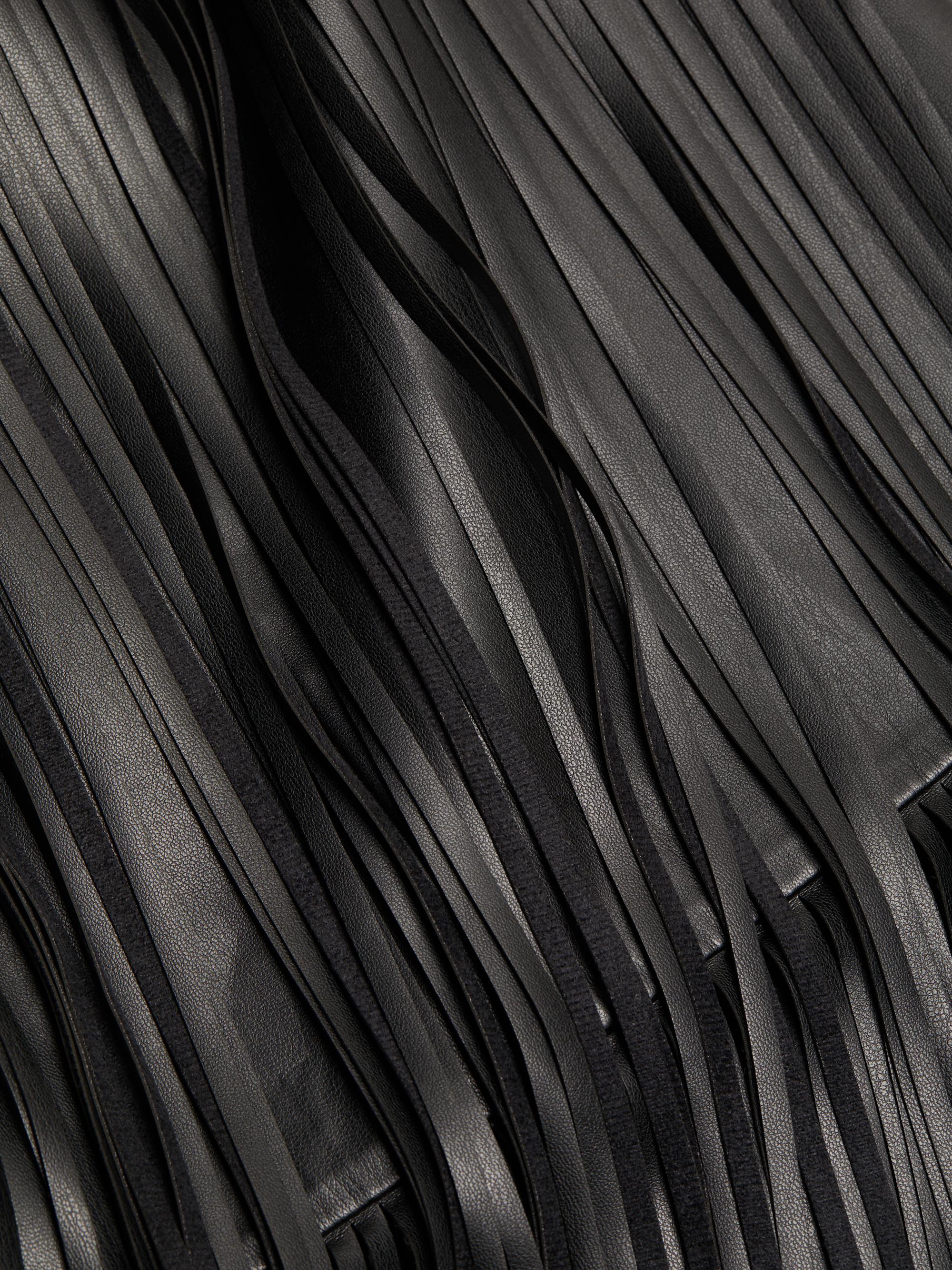 L'AGENCE Karolina Fringe Vegan Leather Skirt | Saks Fifth Avenue