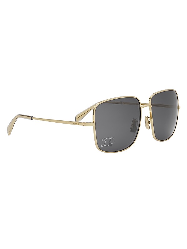 Shop CELINE Rhinestone Triomphe 59MM Square Sunglasses Shop CELINE Rhinestone Triomphe 59MM Square Sunglasses