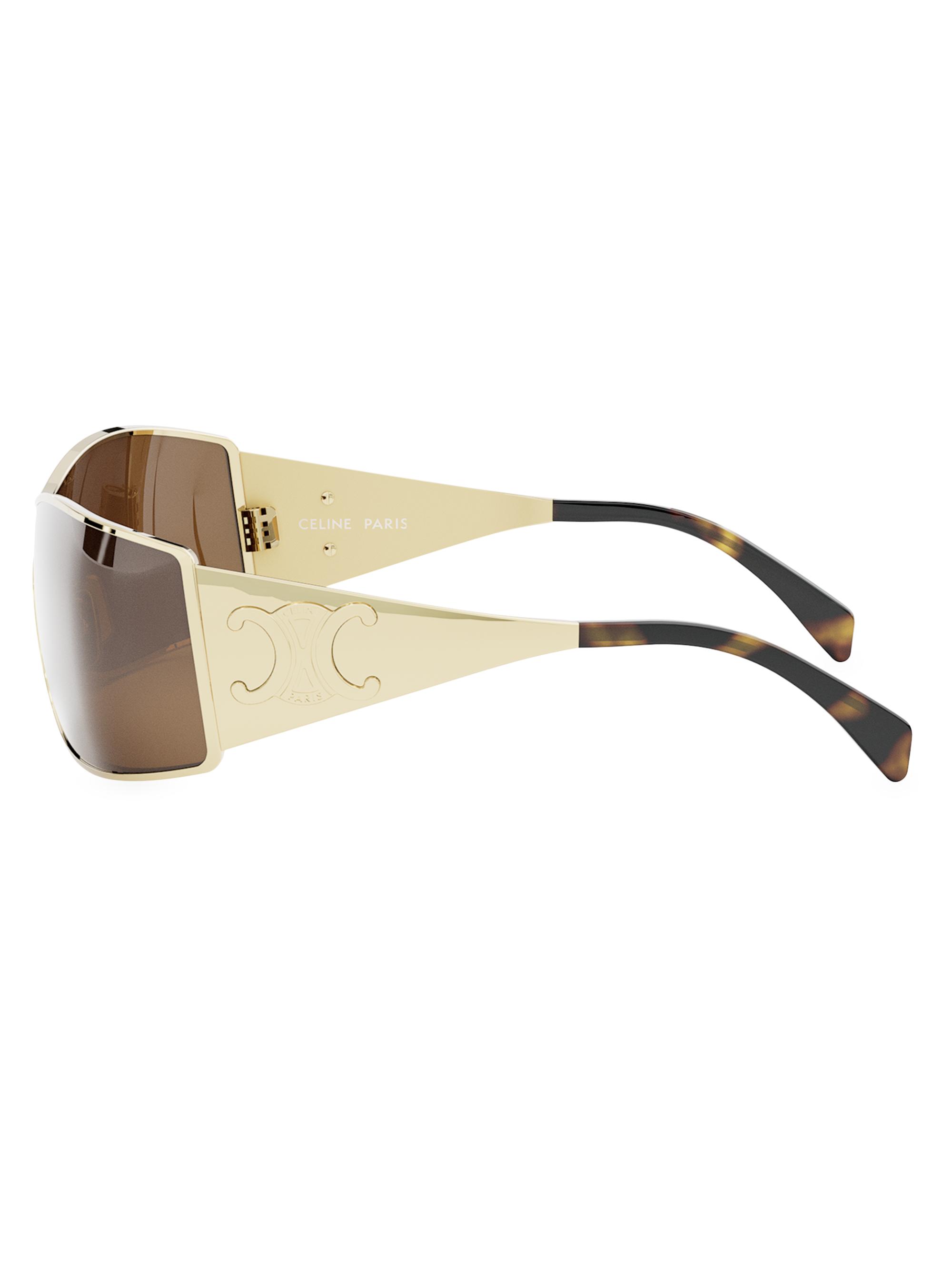 CELINE Maxi Metal Triomphe Mask Sunglasses | Saks Fifth Avenue