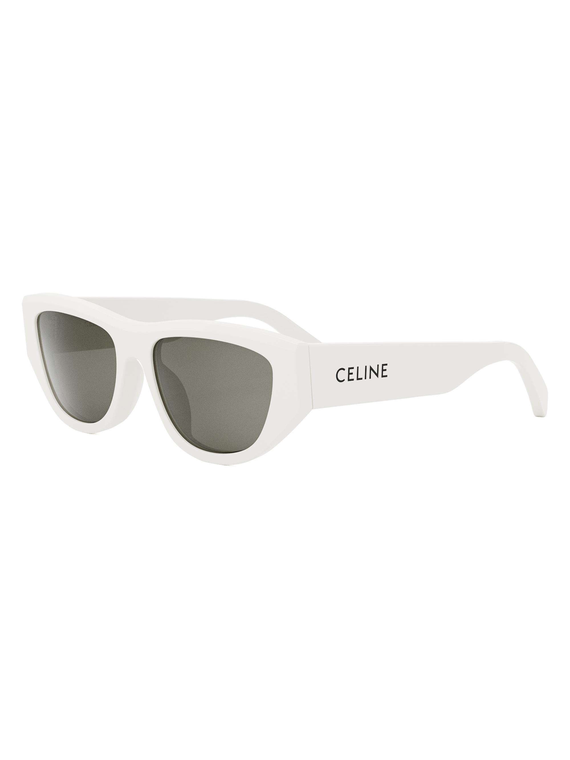 CELINE Women's Monochroms 55MM Cat-Eye Sunglasses - White Smoke