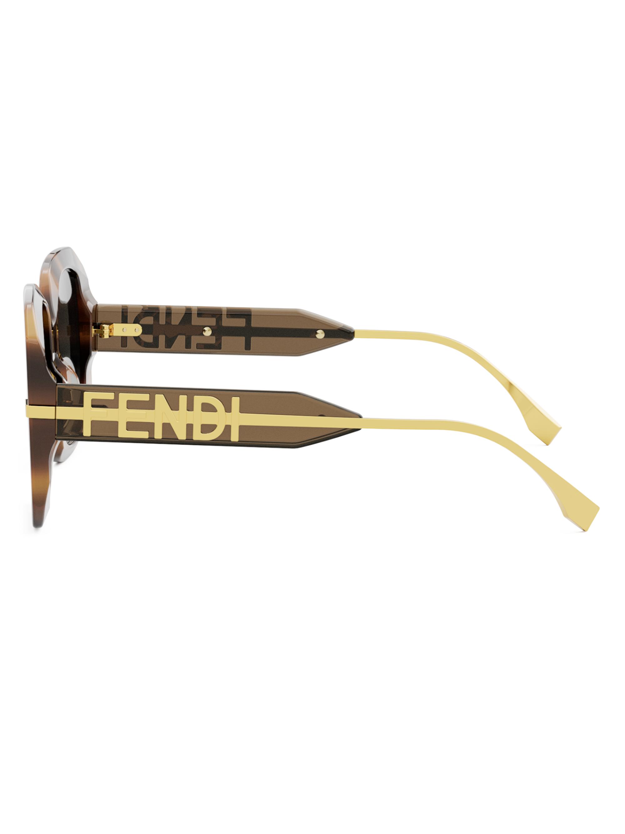 Fendi Fendigraphy 55MM Geometric Sunglasses | Saks Fifth Avenue