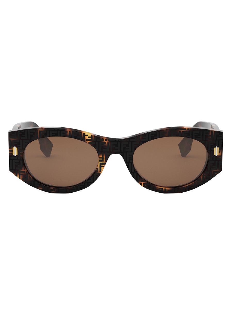 0399 FENDI オーバル サングラス ブラック ゴールド オーバル Fendi Fendi Roma 52MM Oval Sunglasses | Saks Fifth Avenue