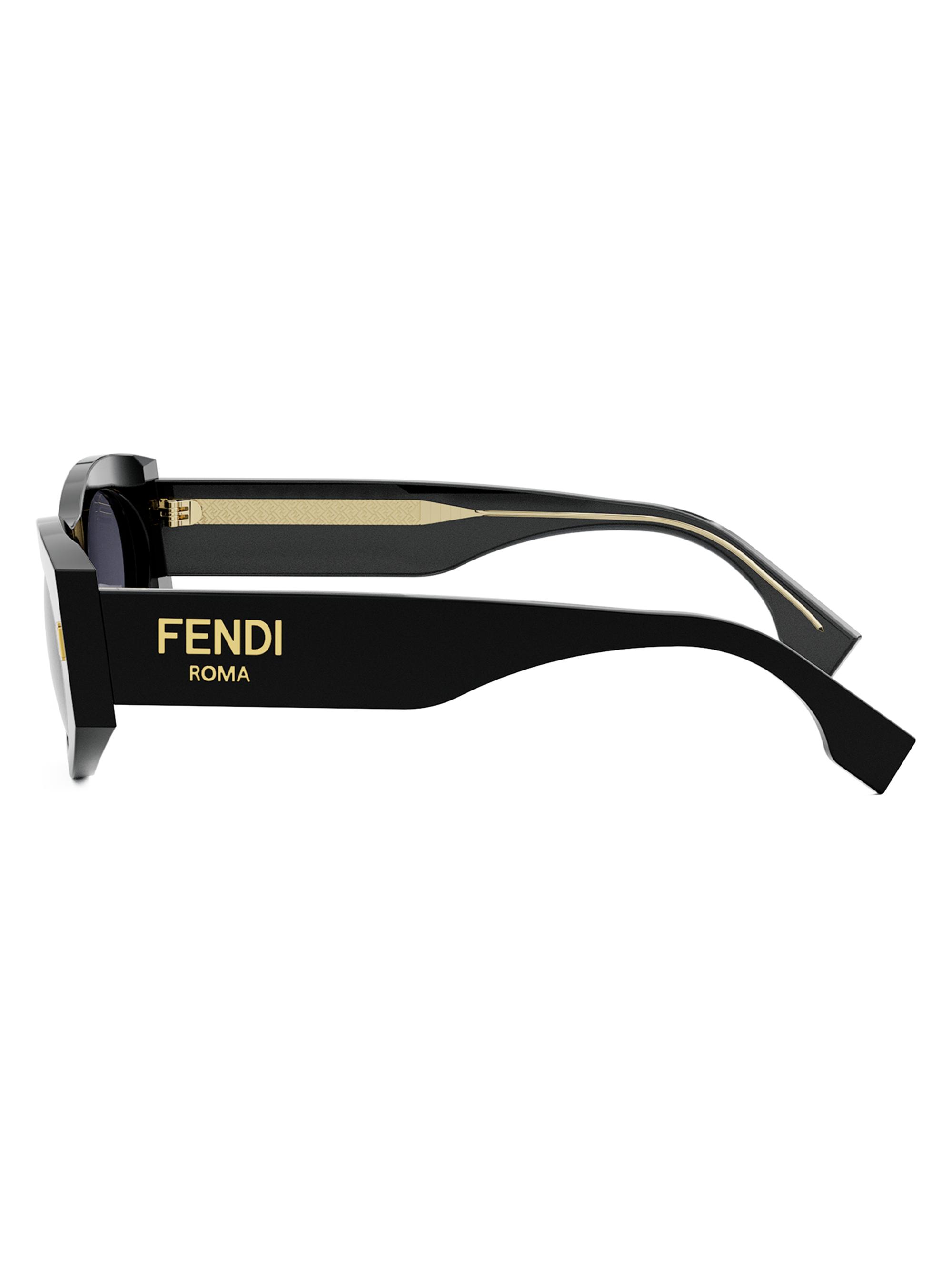 FENDI ROMA ブラックアセテート サングラス ローブリッジフィット Fendi Roma ブラック | Fendi