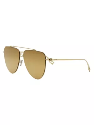 Fendi Gold Baguette Sunglasses