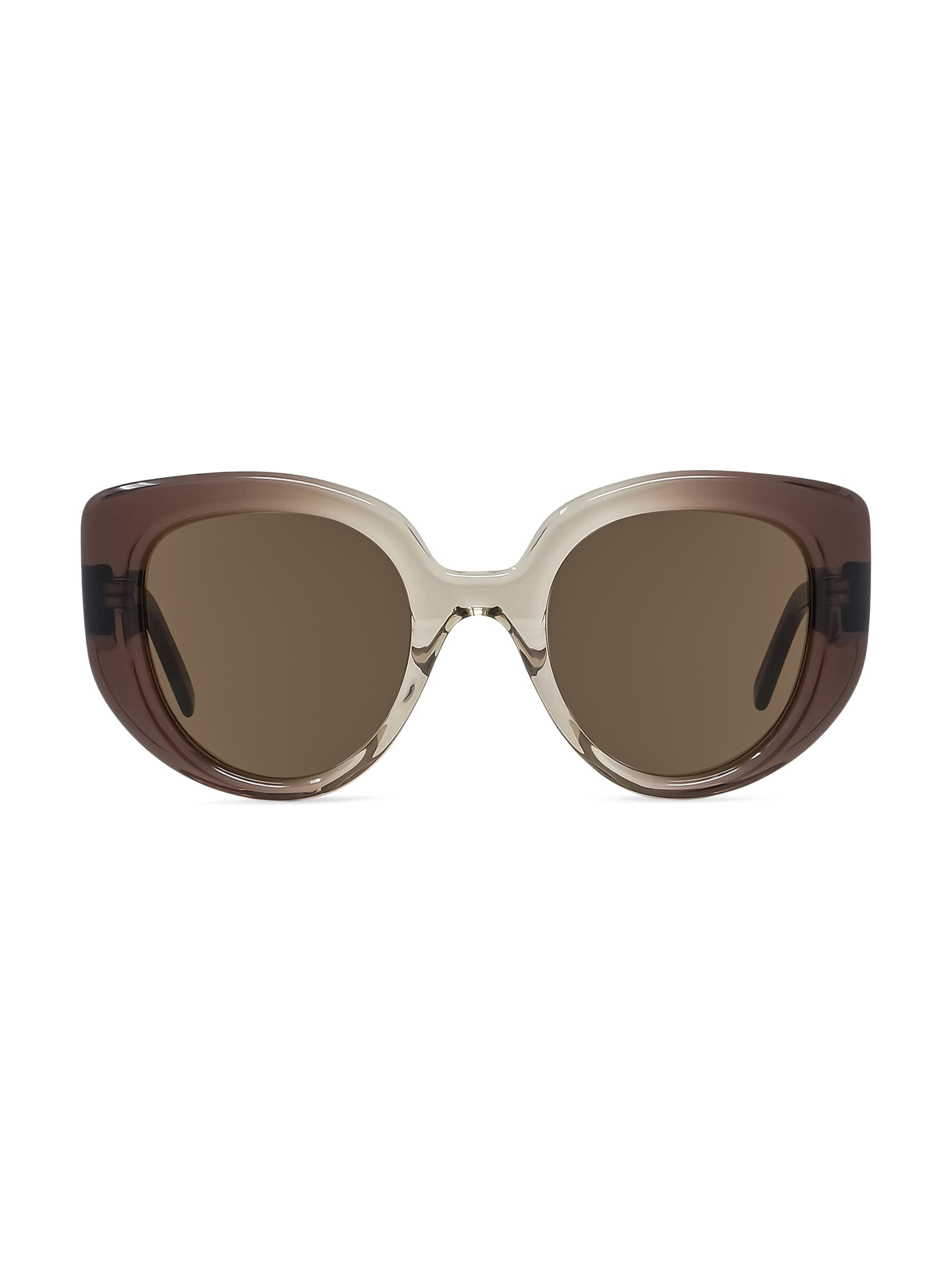 LOEWE Women's Curvy Butterfly Sunglasses - Brown Gradient Brown
