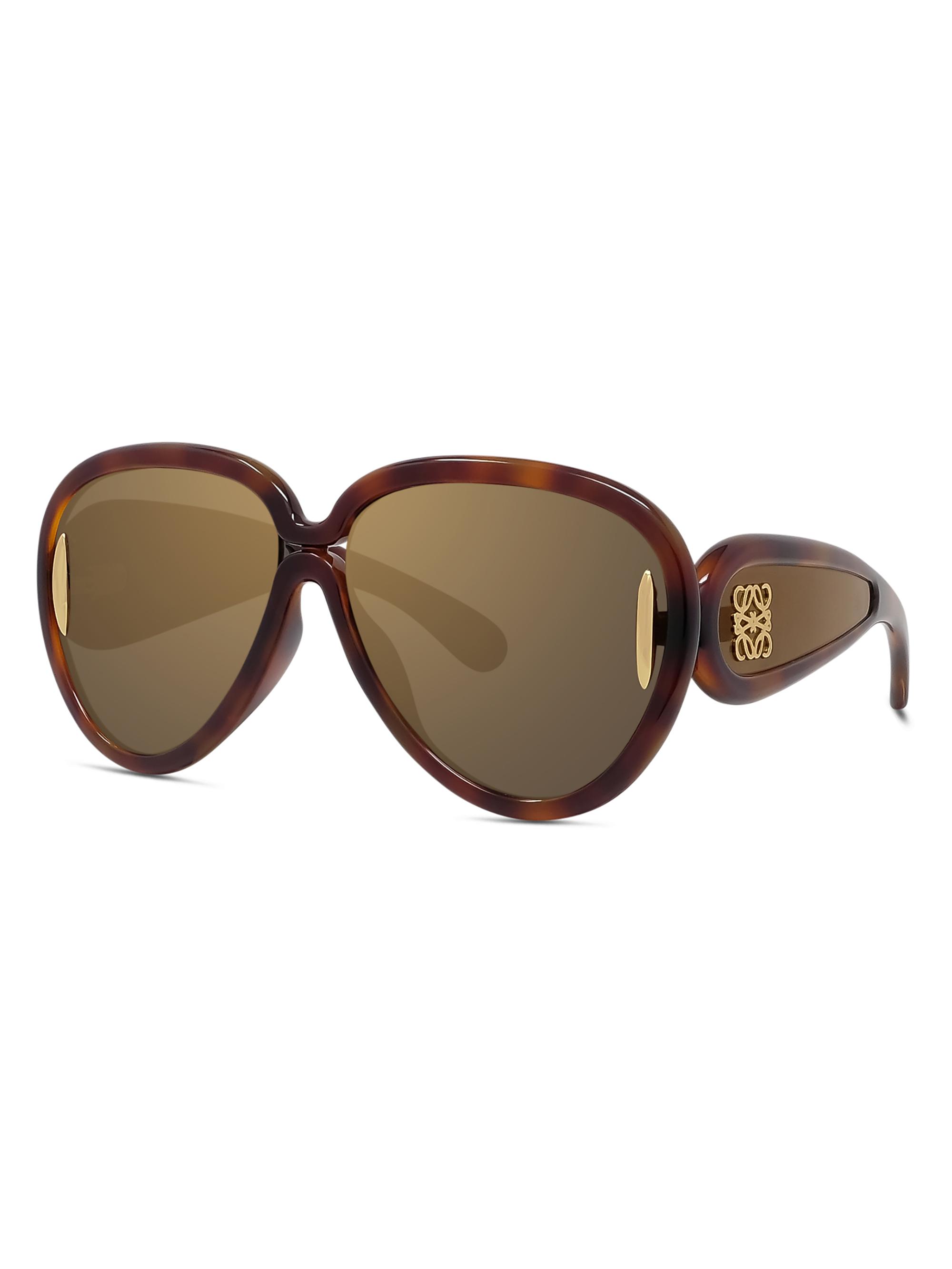 LOEWE Women's Paula's Ibiza 65MM Pilot Sunglasses - Dark Havana Brown Mirror