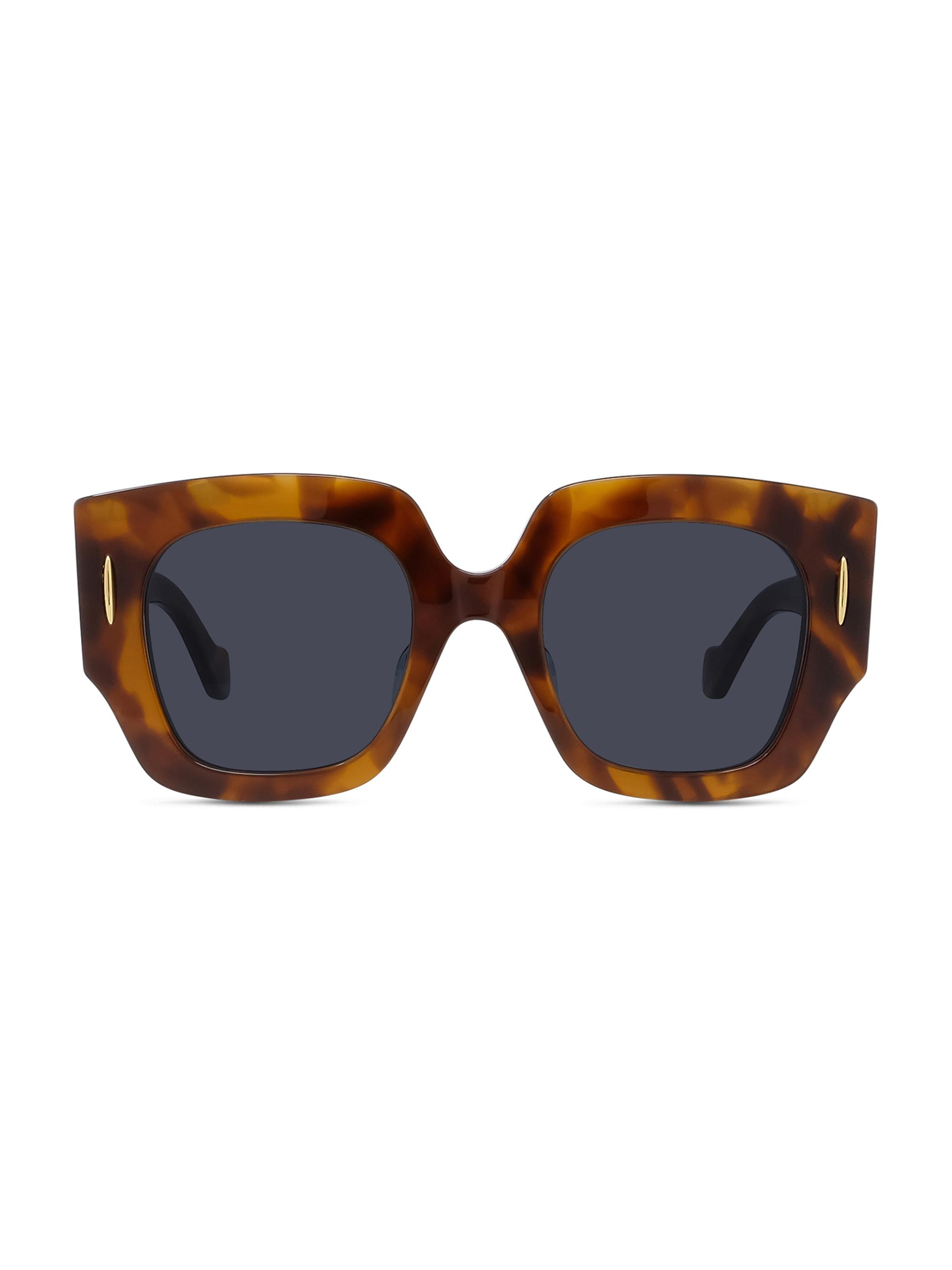 LOEWE Women's Anagram 50MM Geometric Sunglasses - Blonde Havana Blue