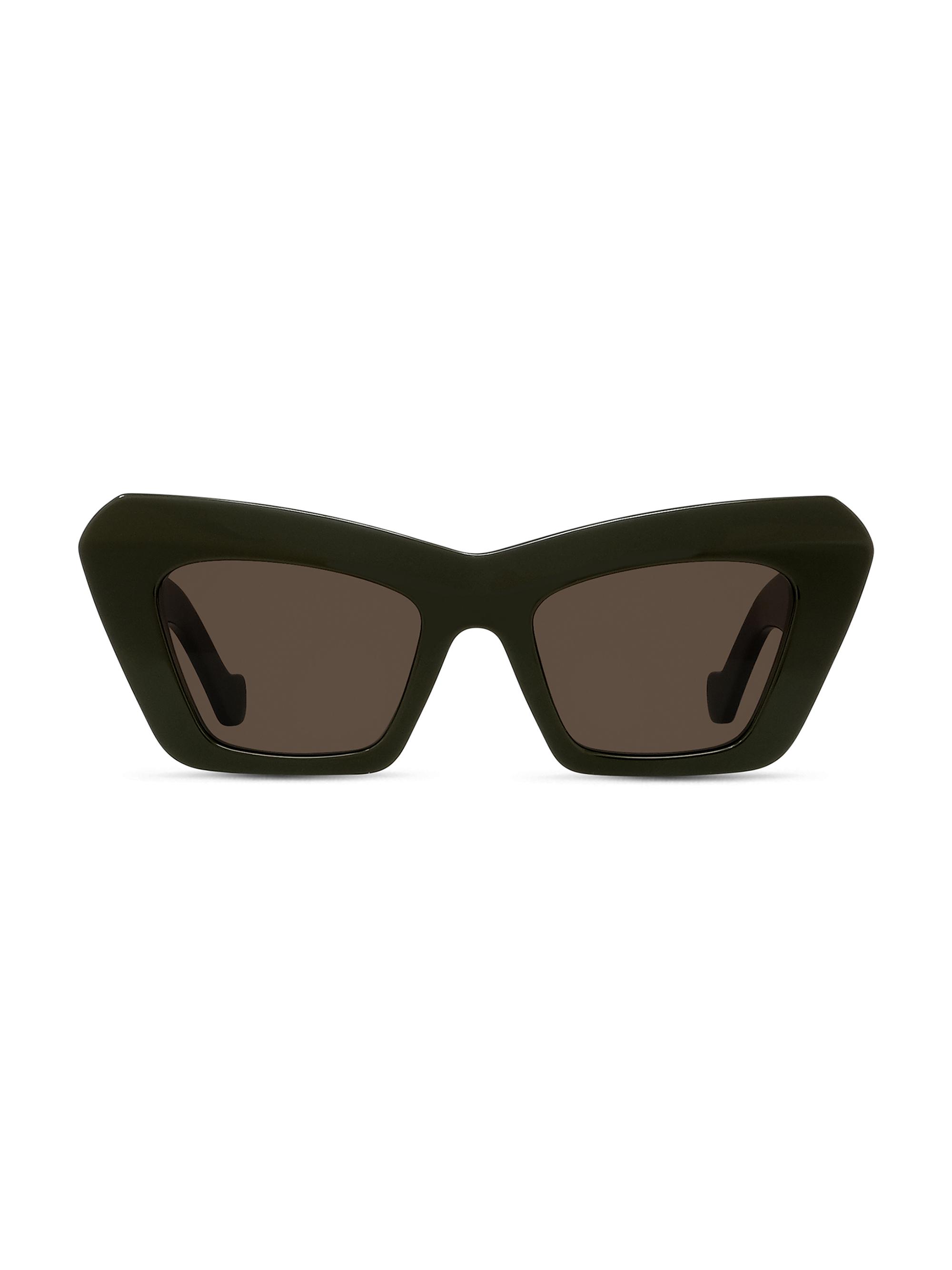 LOEWE Women's Anagram 51MM Cat-Eye Sunglasses - Dark Olive Green Brown