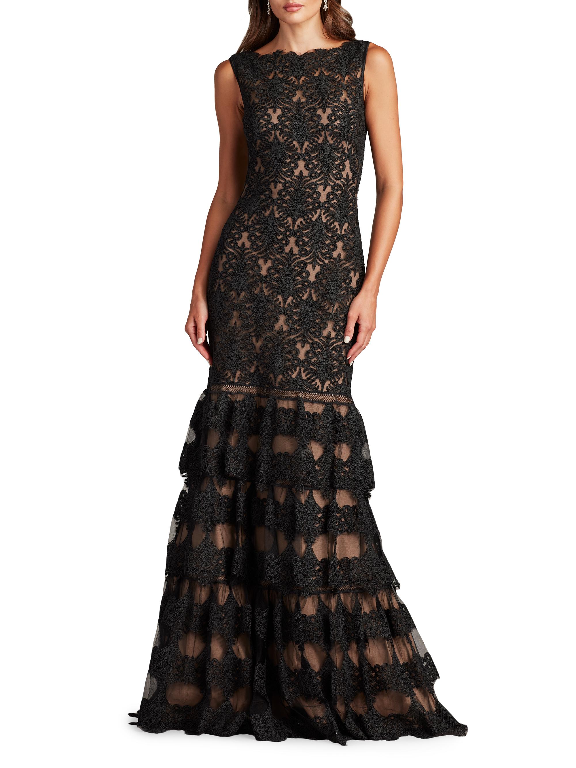 Tadashi Shoji Corded Lace Sleeveless Mermaid Gown | Saks Fifth Avenue