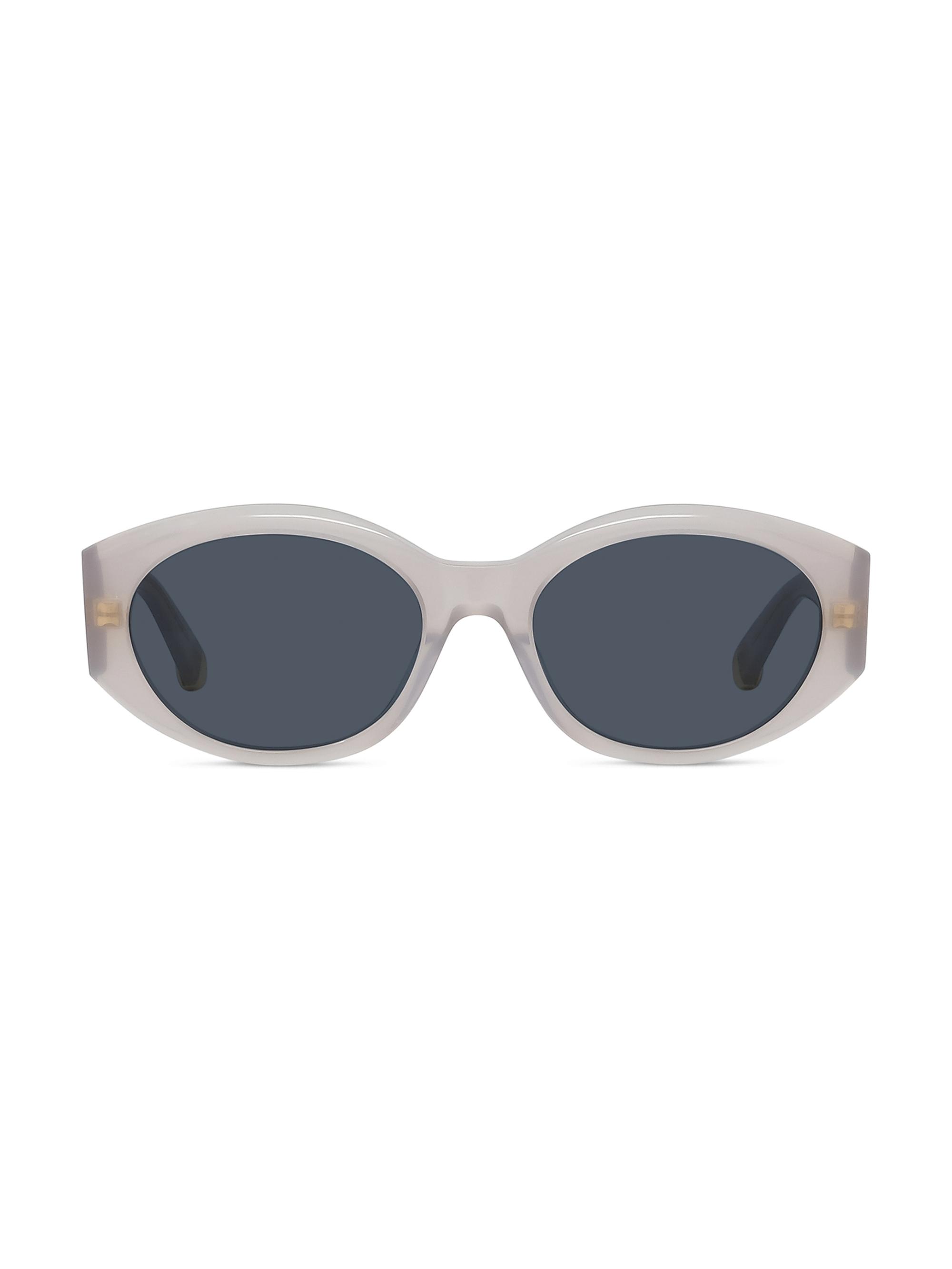 Stella McCartney Women's Oval 54MM Acetate Sunglasses - Translucent Grey Smoke