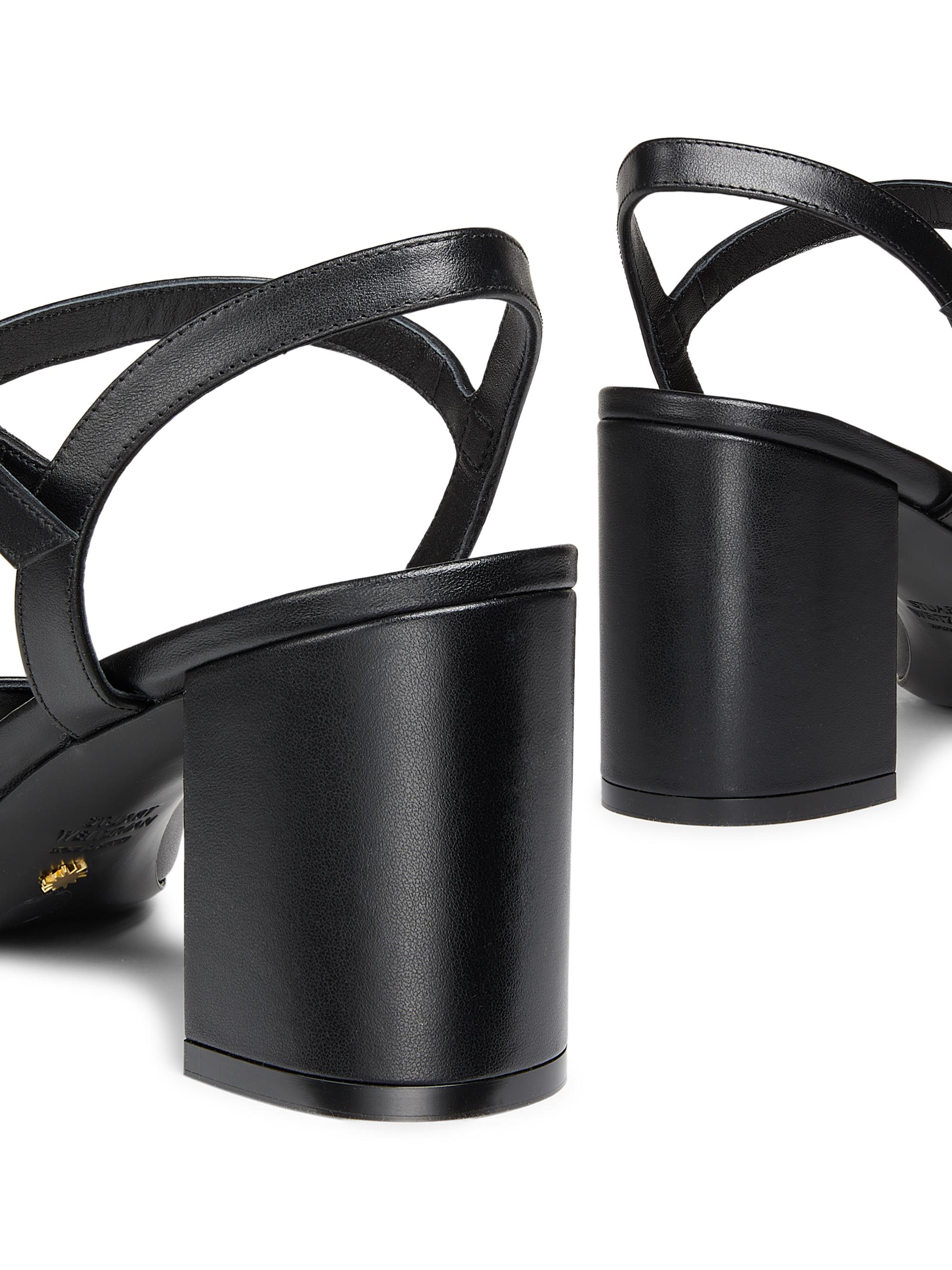 Stuart Weitzman Tia 75MM Leather Sandals | Saks Fifth Avenue