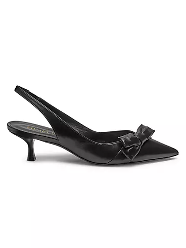 Sofia 50MM Lacquered Leather Slingback Pumps